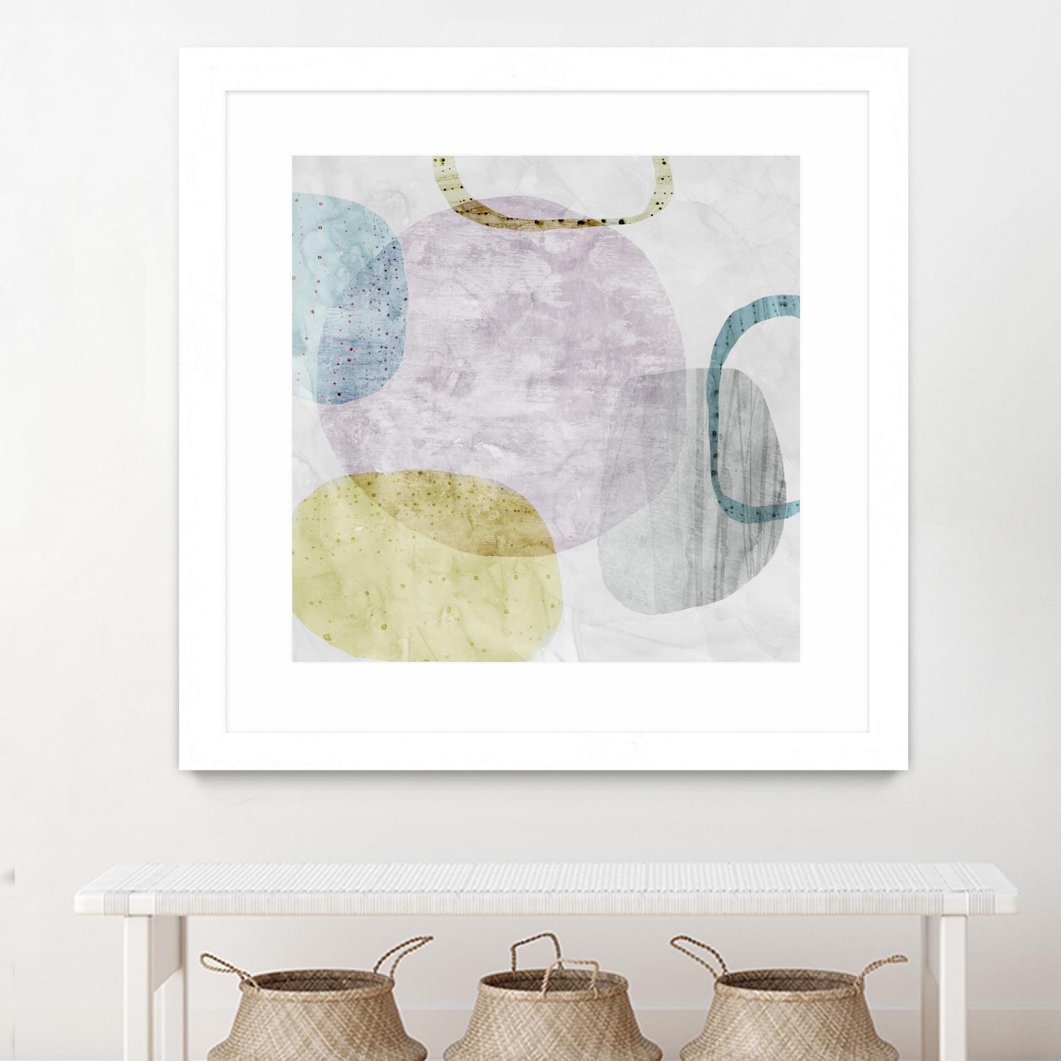 Around the Stone II by Eva Watts on GIANT ART - white abstract