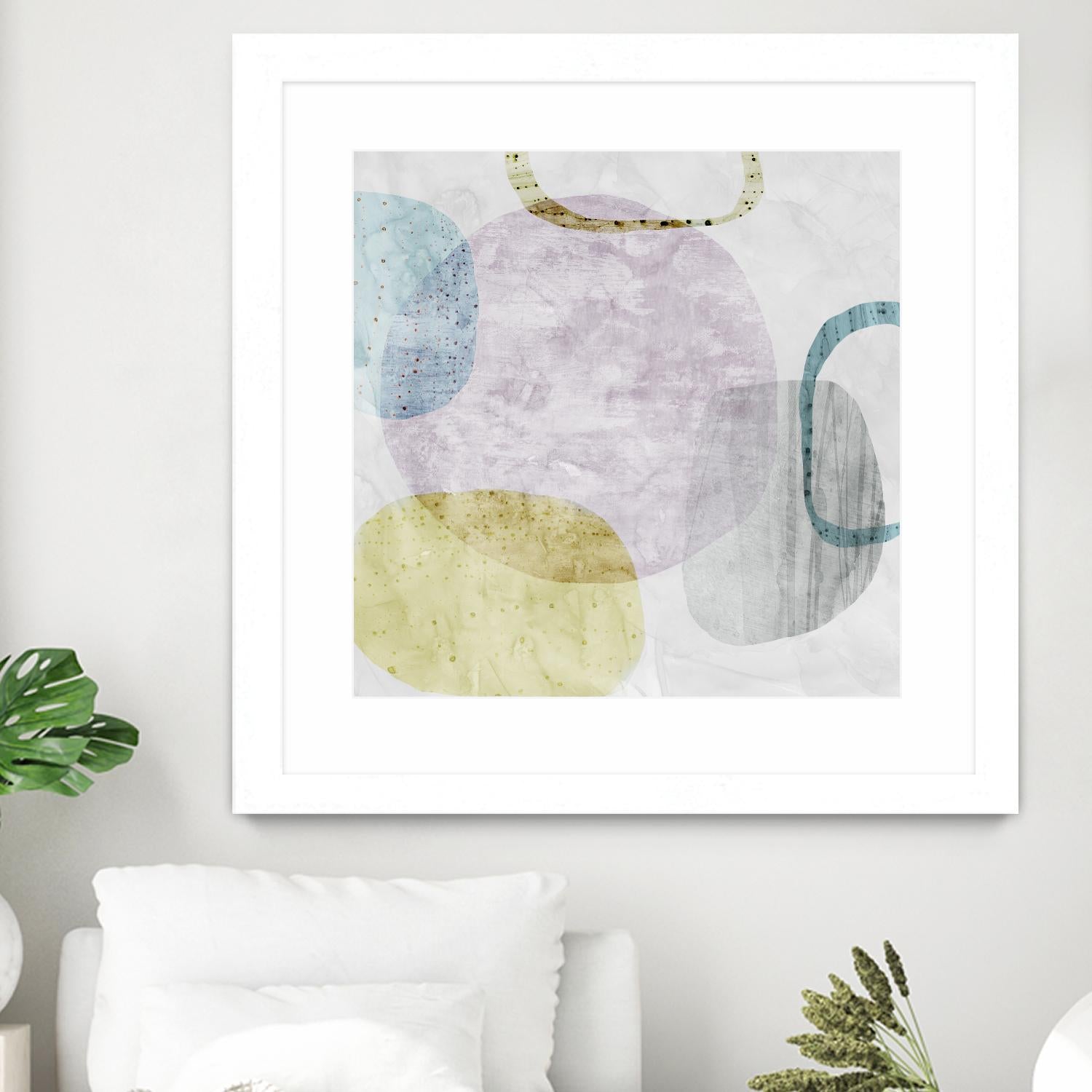 Around the Stone II by Eva Watts on GIANT ART - white abstract