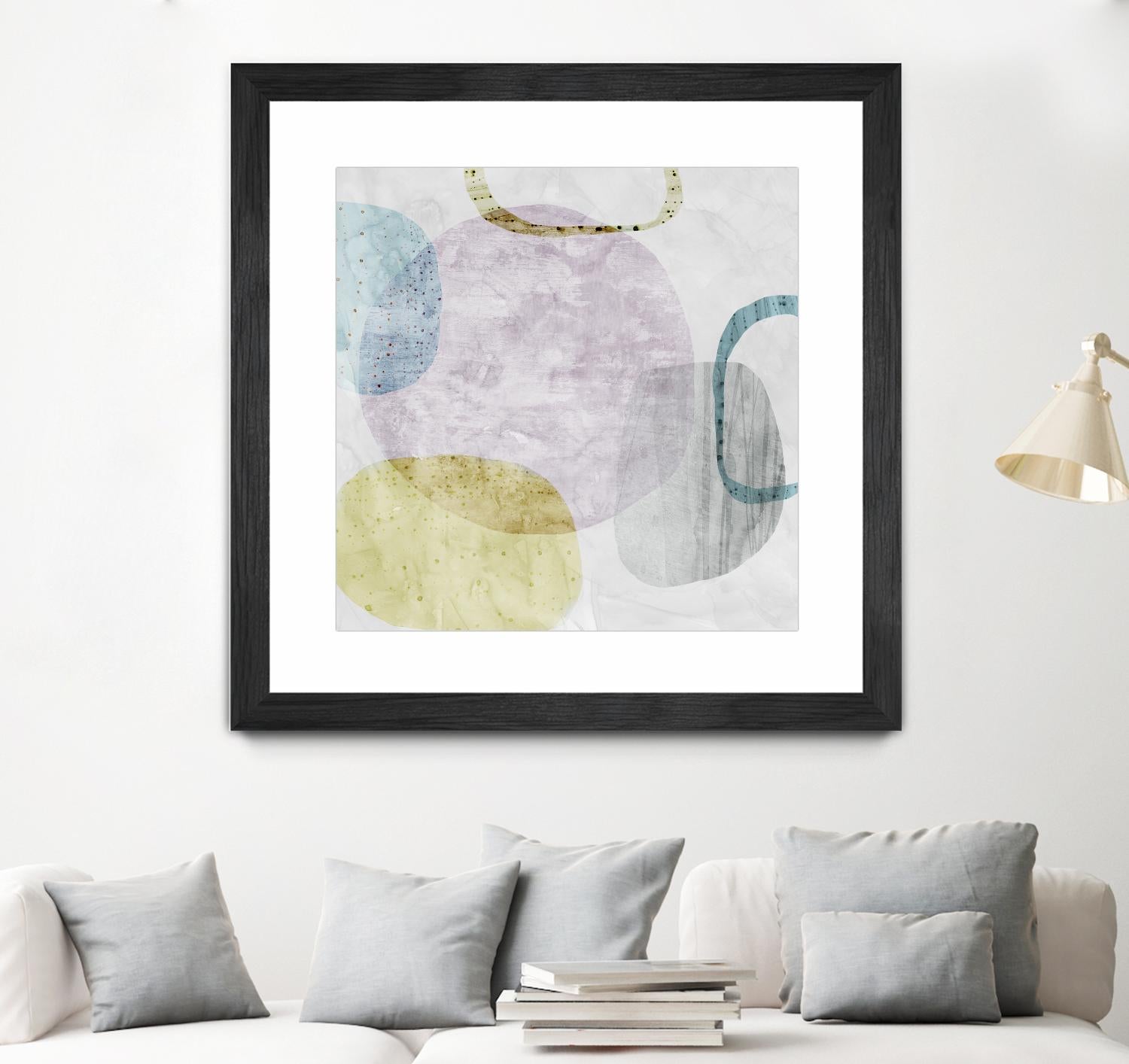 Around the Stone II by Eva Watts on GIANT ART - white abstract