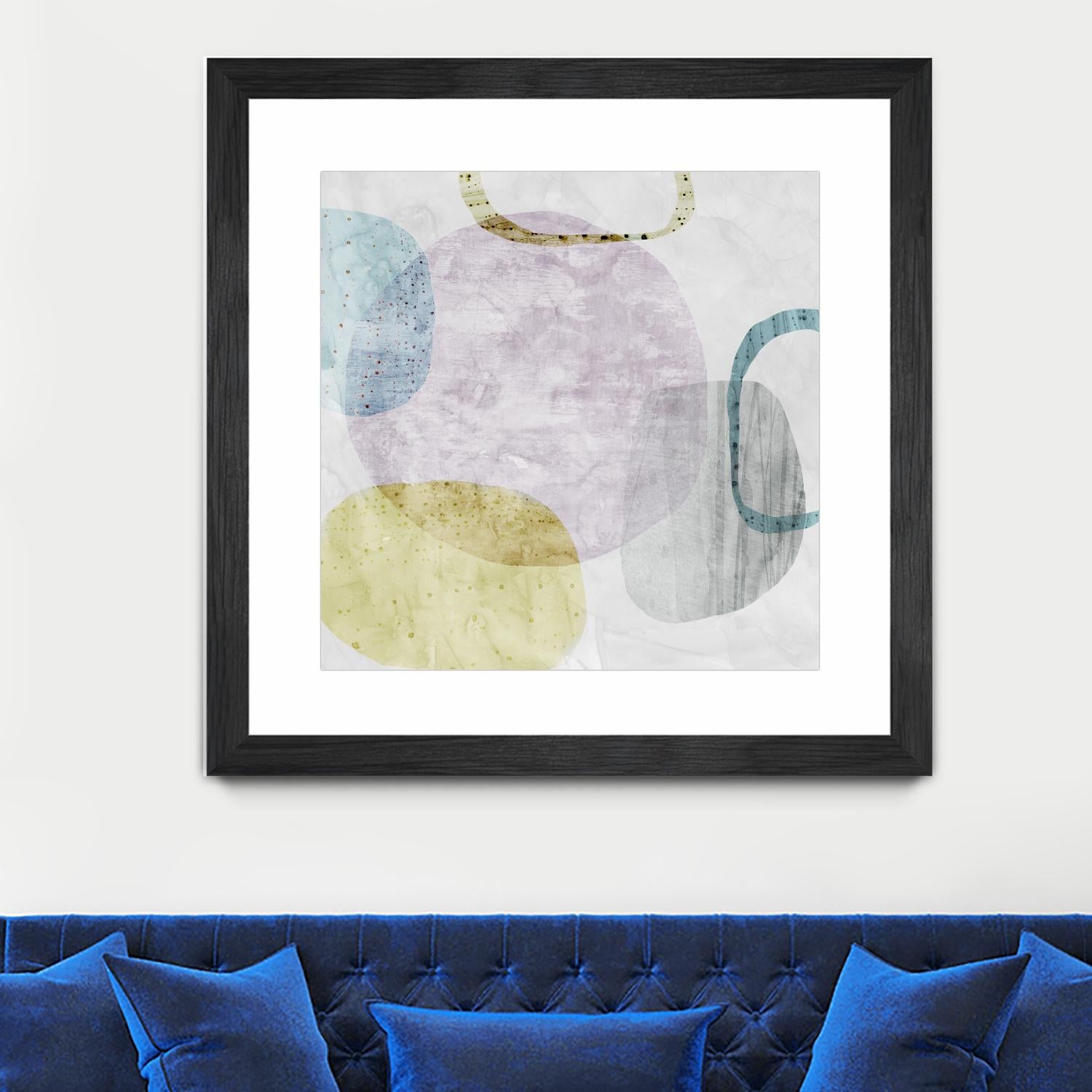 Around the Stone II by Eva Watts on GIANT ART - white abstract