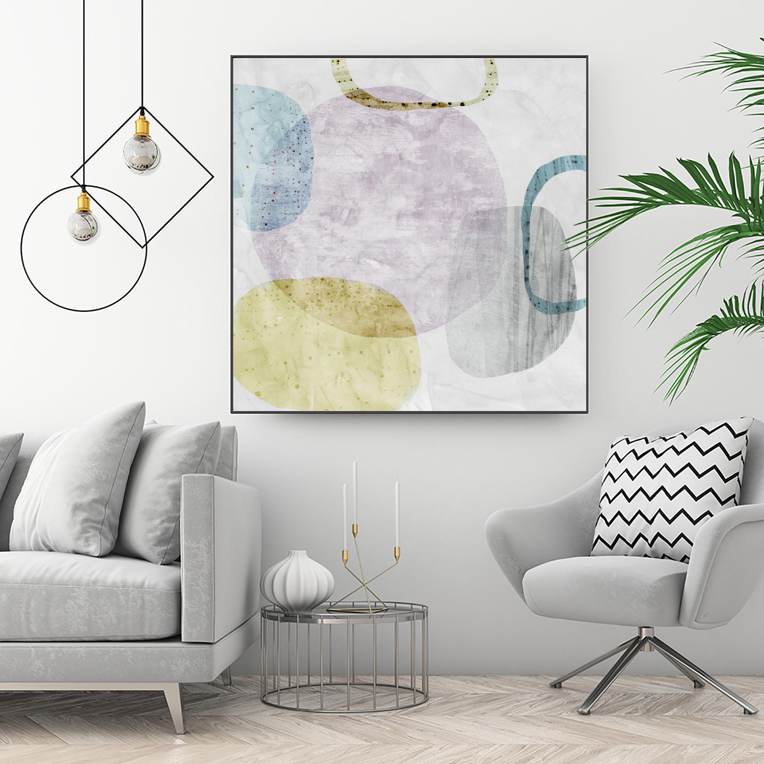 Around the Stone II by Eva Watts on GIANT ART - white abstract