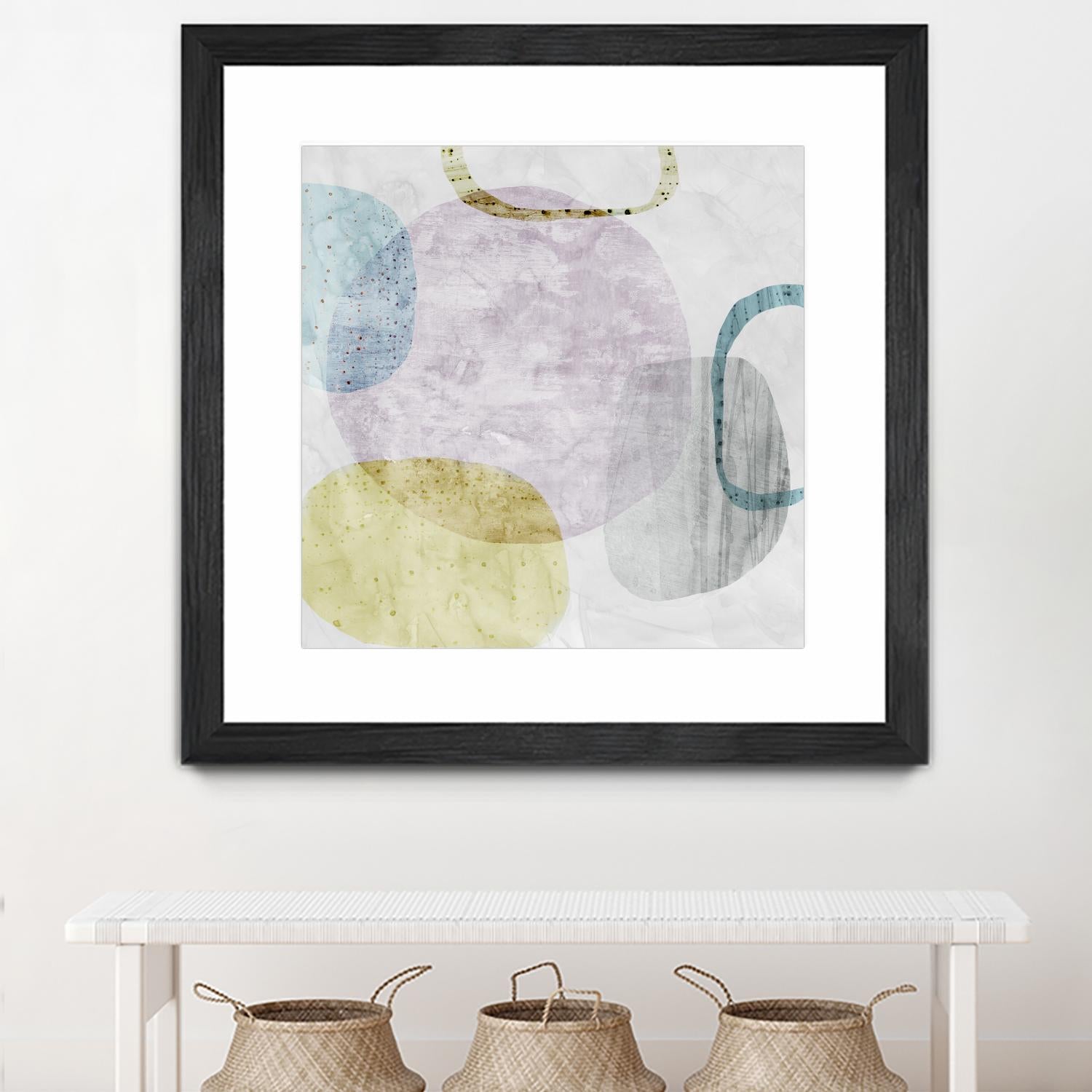 Around the Stone II by Eva Watts on GIANT ART - white abstract