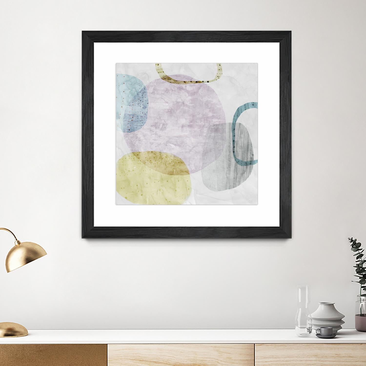 Around the Stone II by Eva Watts on GIANT ART - white abstract
