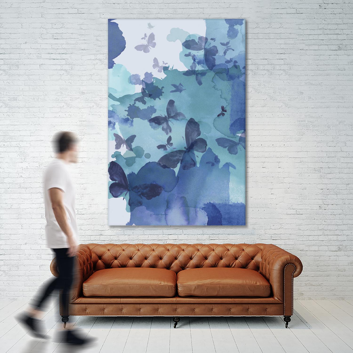 Tides I by Eva Watts on GIANT ART - cyan wildlife