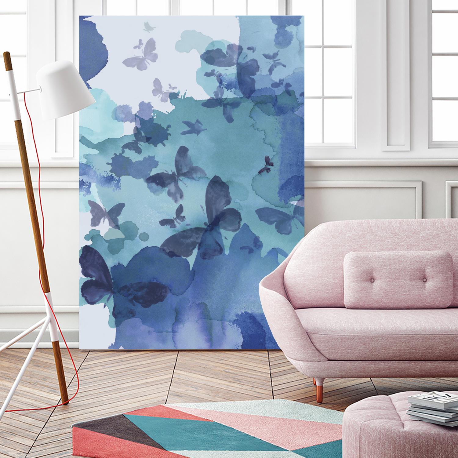 Tides I by Eva Watts on GIANT ART - cyan wildlife