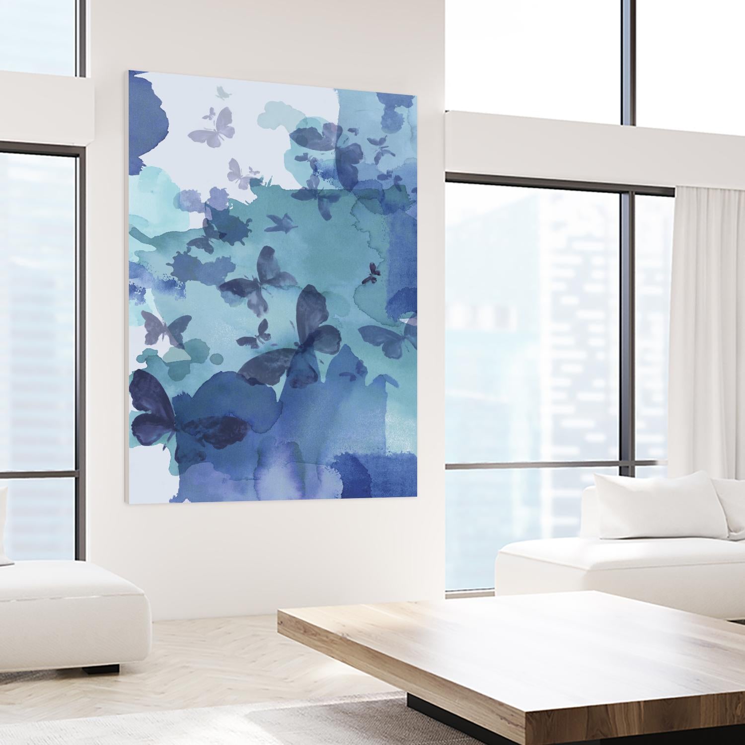 Tides I by Eva Watts on GIANT ART - cyan wildlife