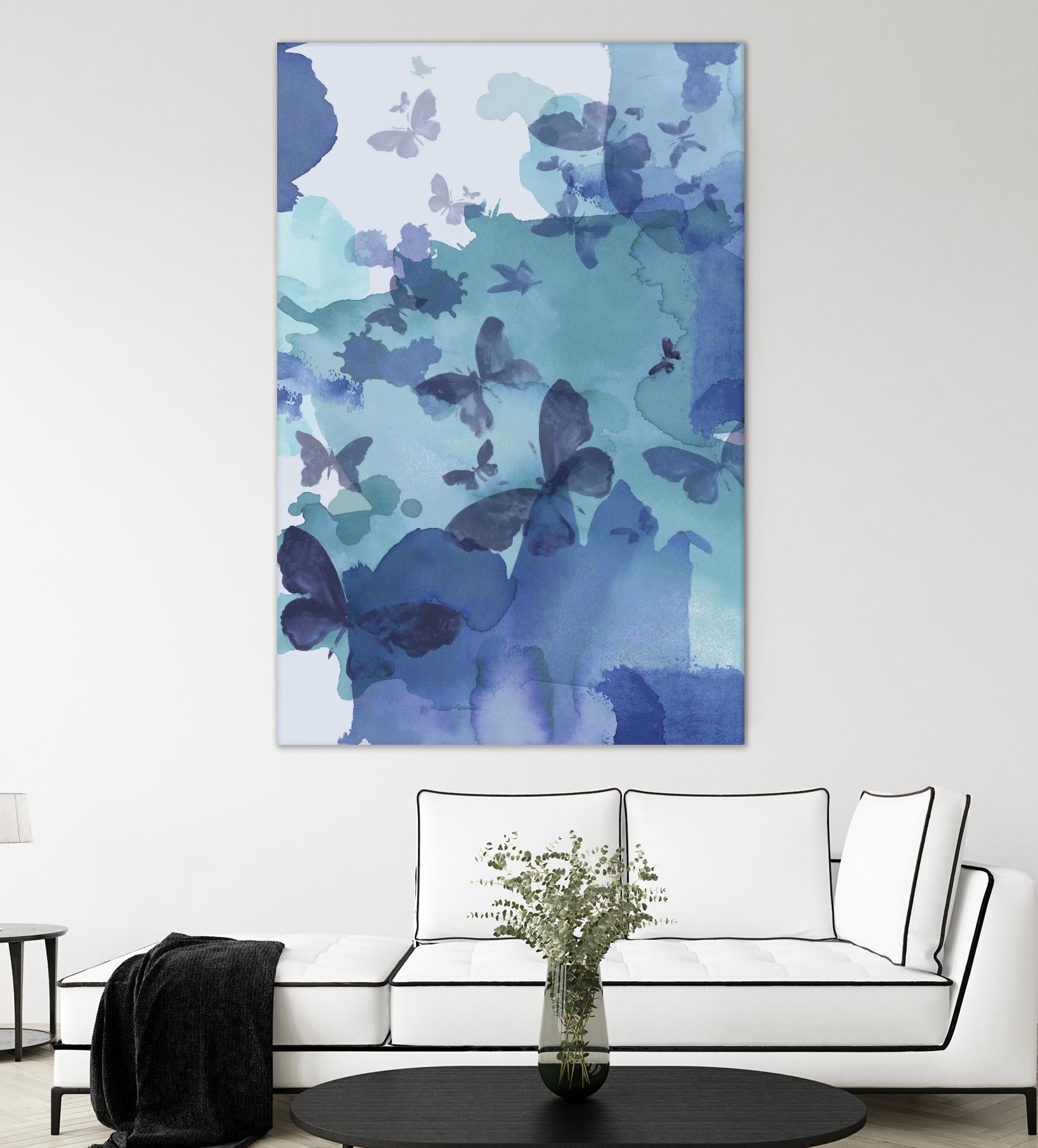 Tides I by Eva Watts on GIANT ART - cyan wildlife