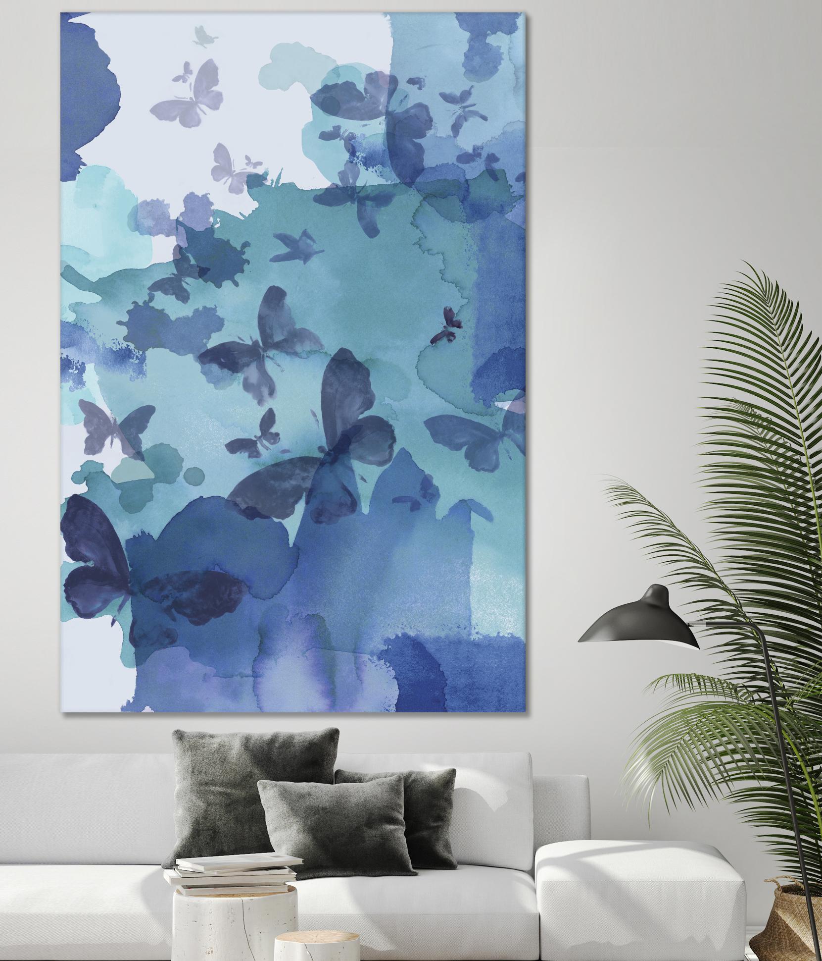 Tides I by Eva Watts on GIANT ART - cyan wildlife