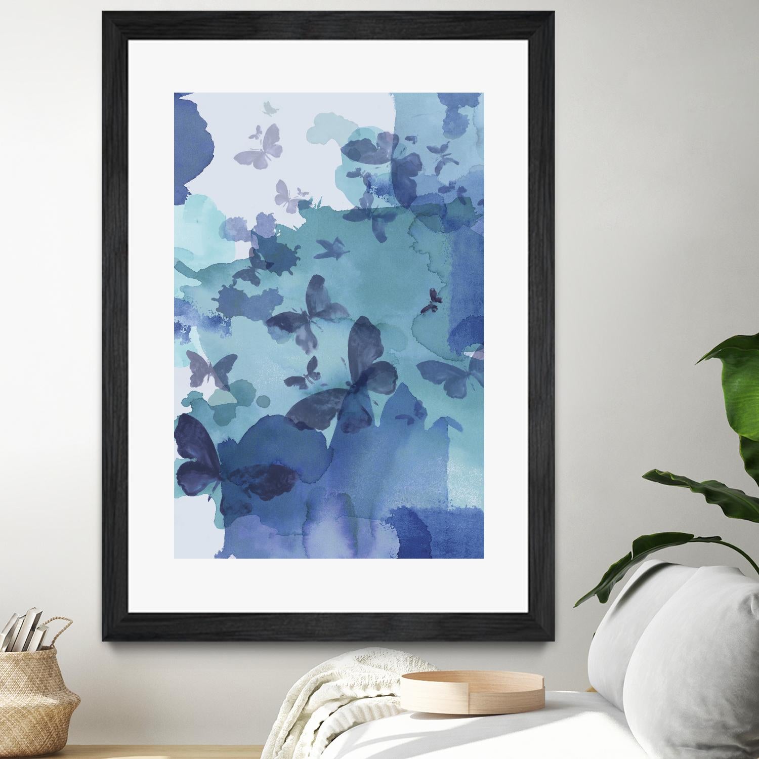 Tides I by Eva Watts on GIANT ART - cyan wildlife