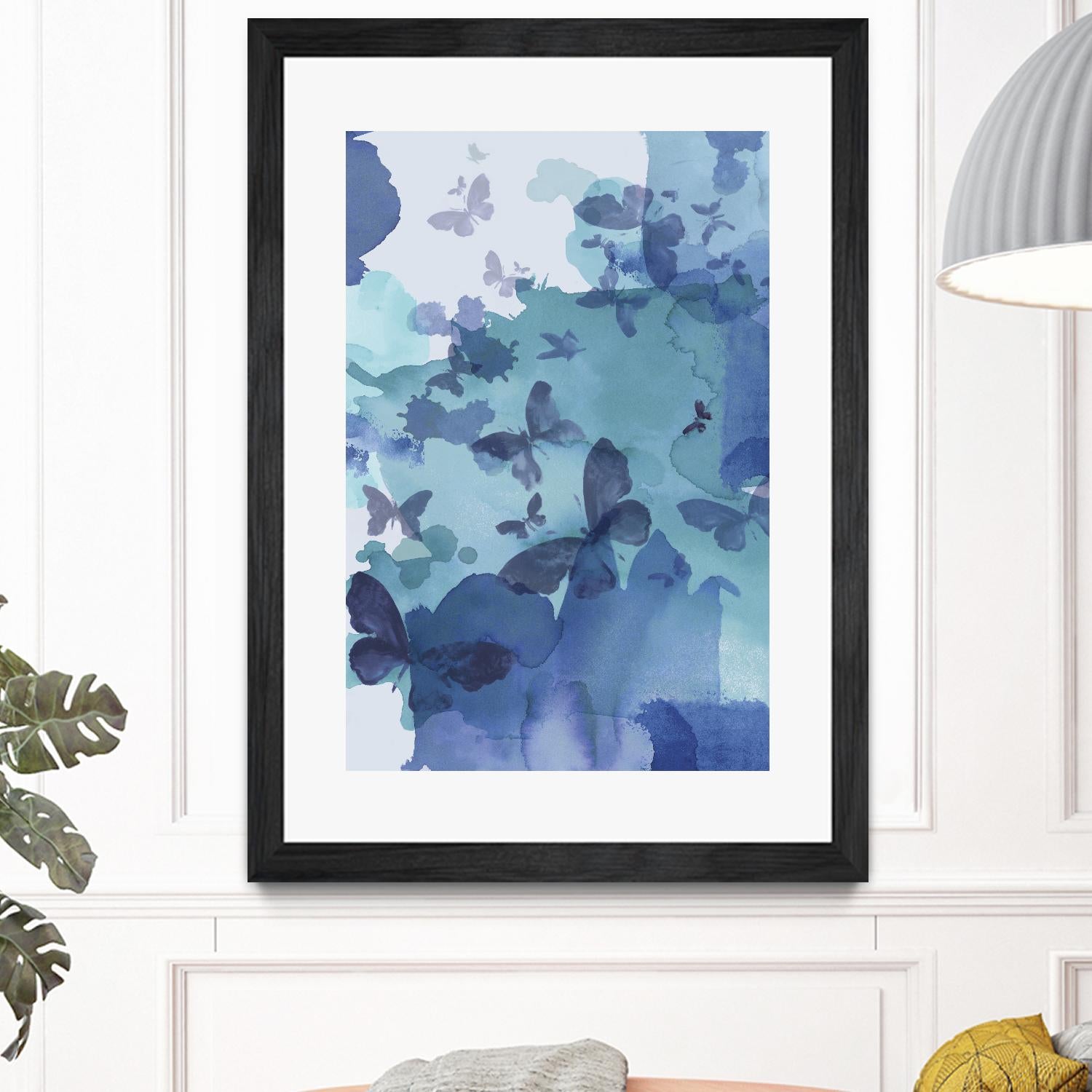 Tides I by Eva Watts on GIANT ART - cyan wildlife