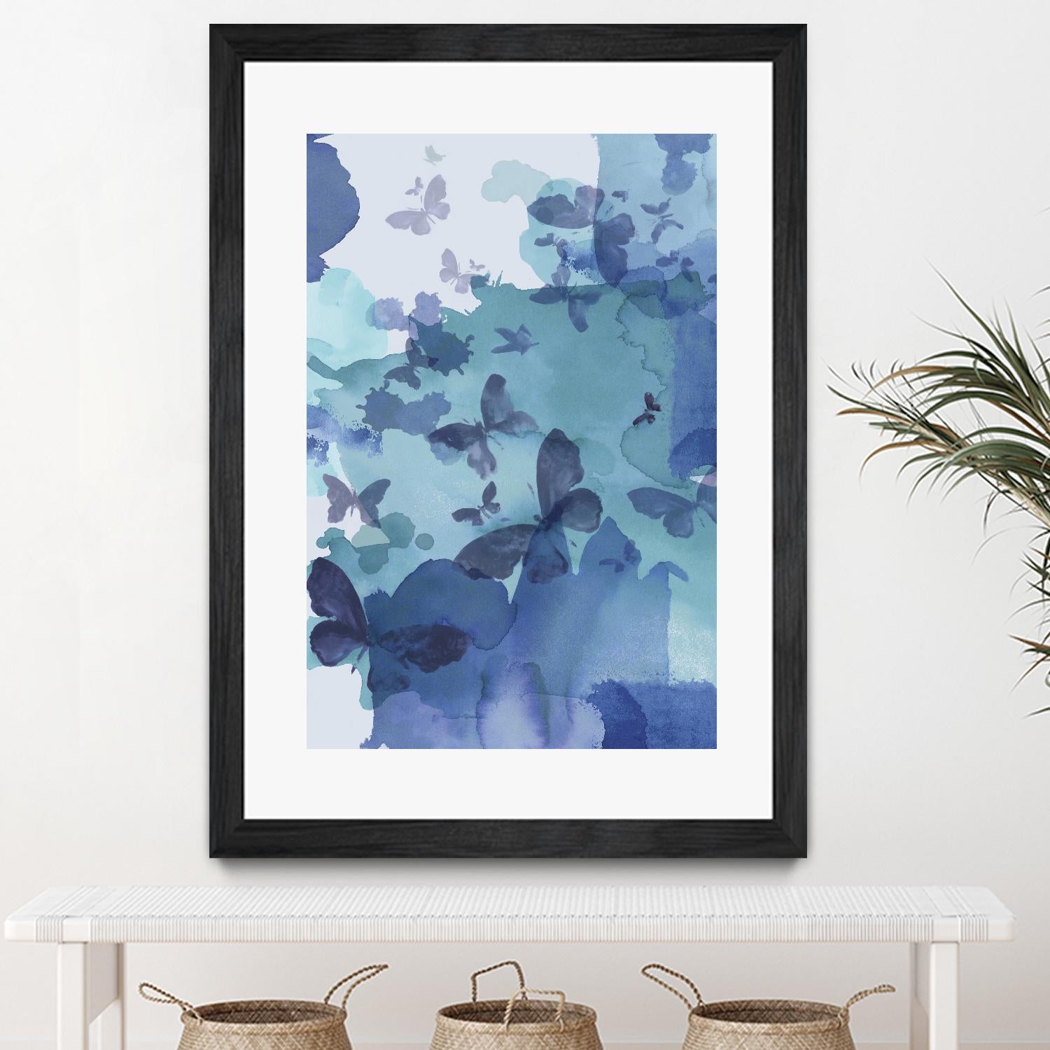 Tides I by Eva Watts on GIANT ART - cyan wildlife