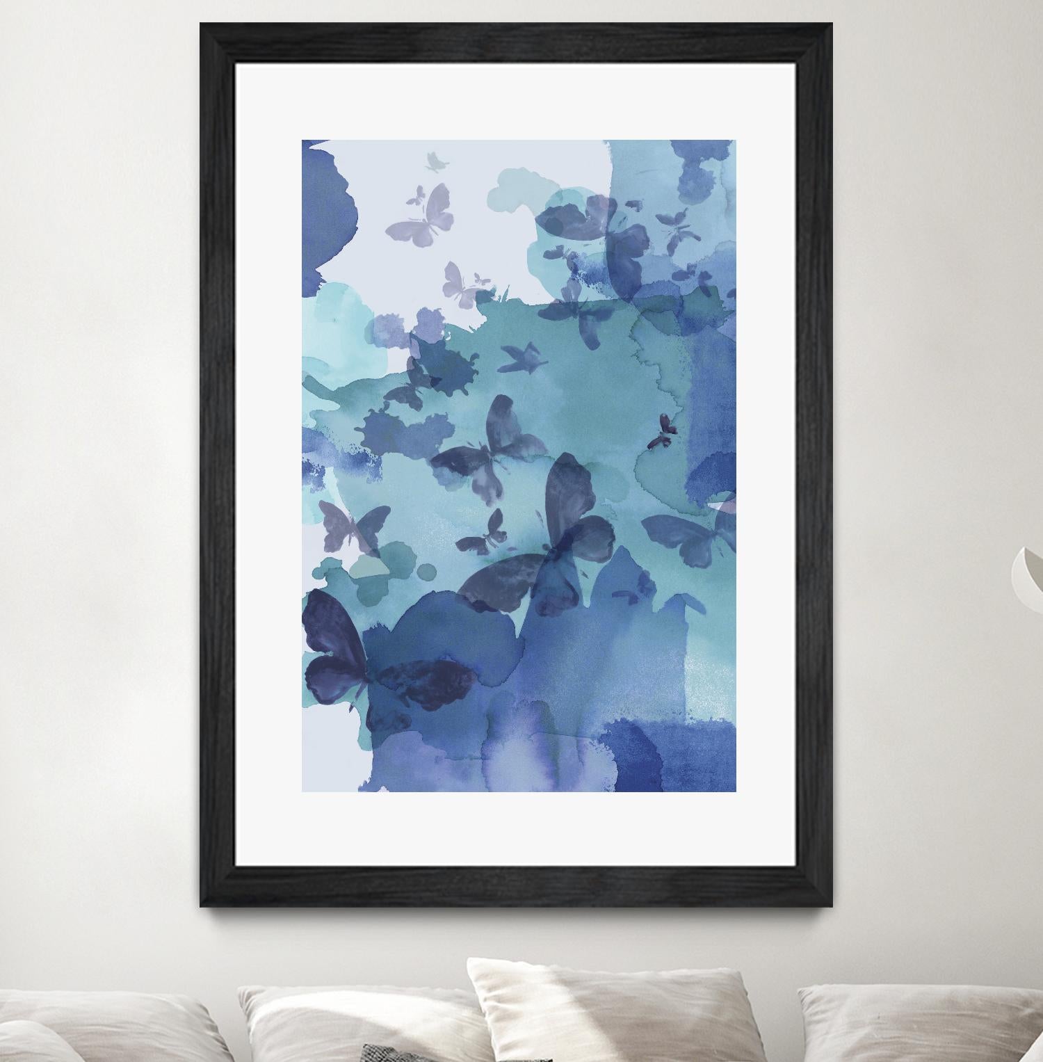 Tides I by Eva Watts on GIANT ART - cyan wildlife