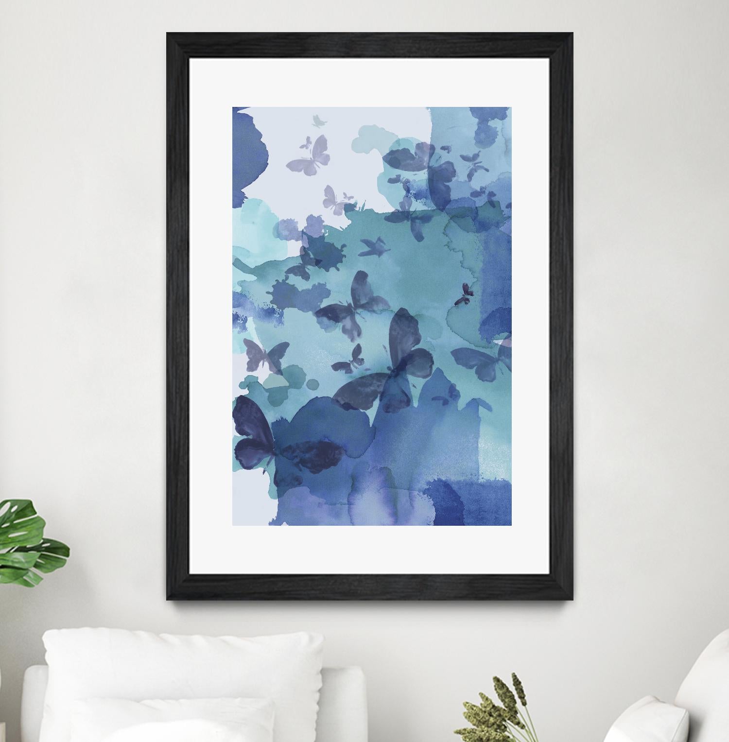 Tides I by Eva Watts on GIANT ART - cyan wildlife