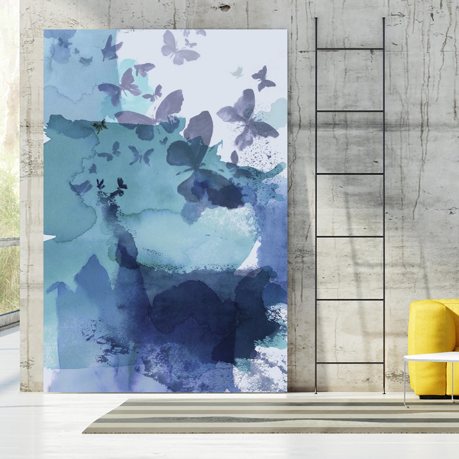 Tides II by Eva Watts on GIANT ART - cyan wildlife