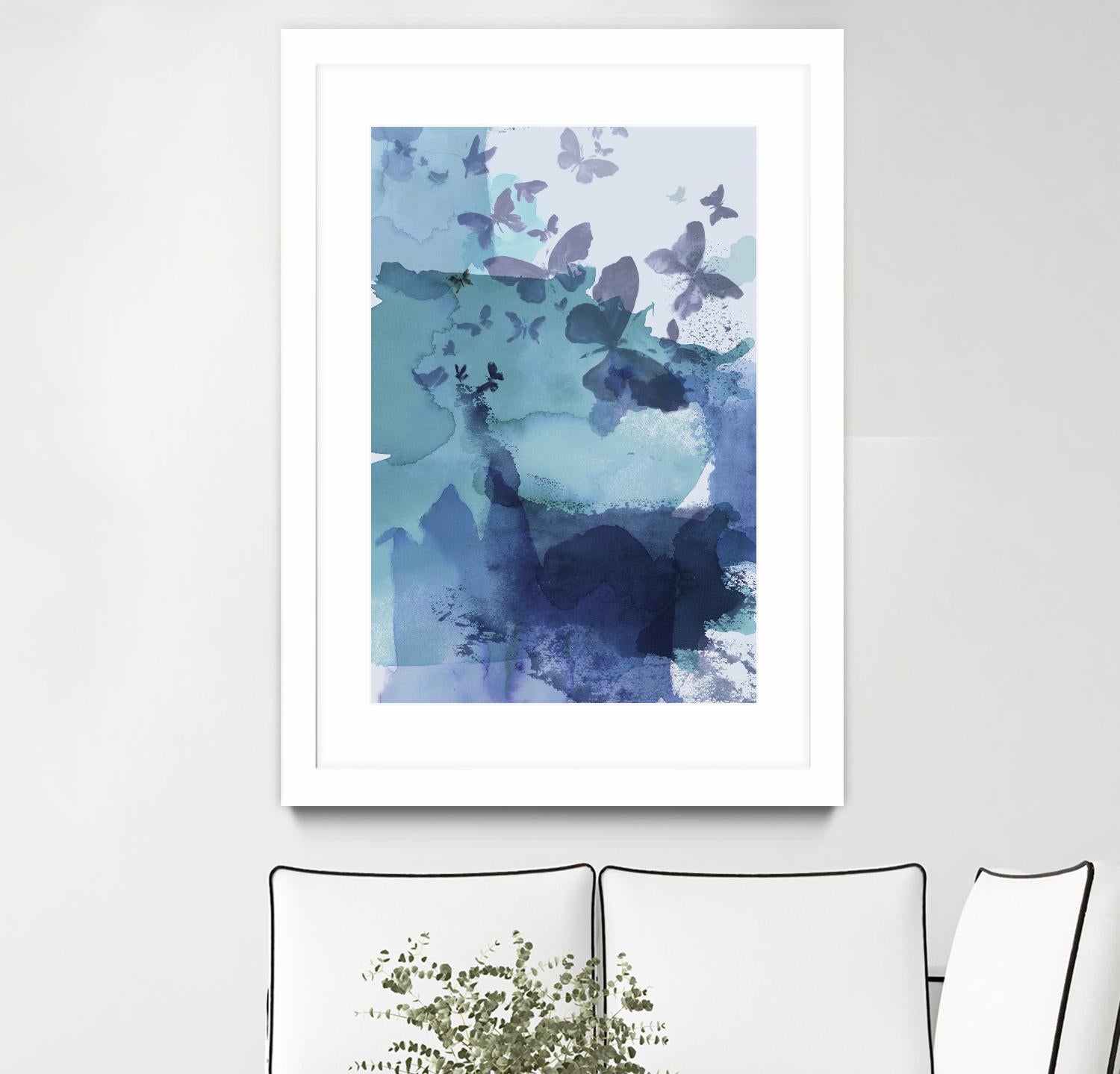 Tides II by Eva Watts on GIANT ART - cyan wildlife