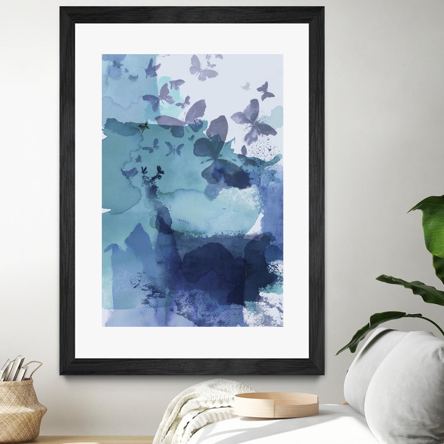 Tides II by Eva Watts on GIANT ART - cyan wildlife