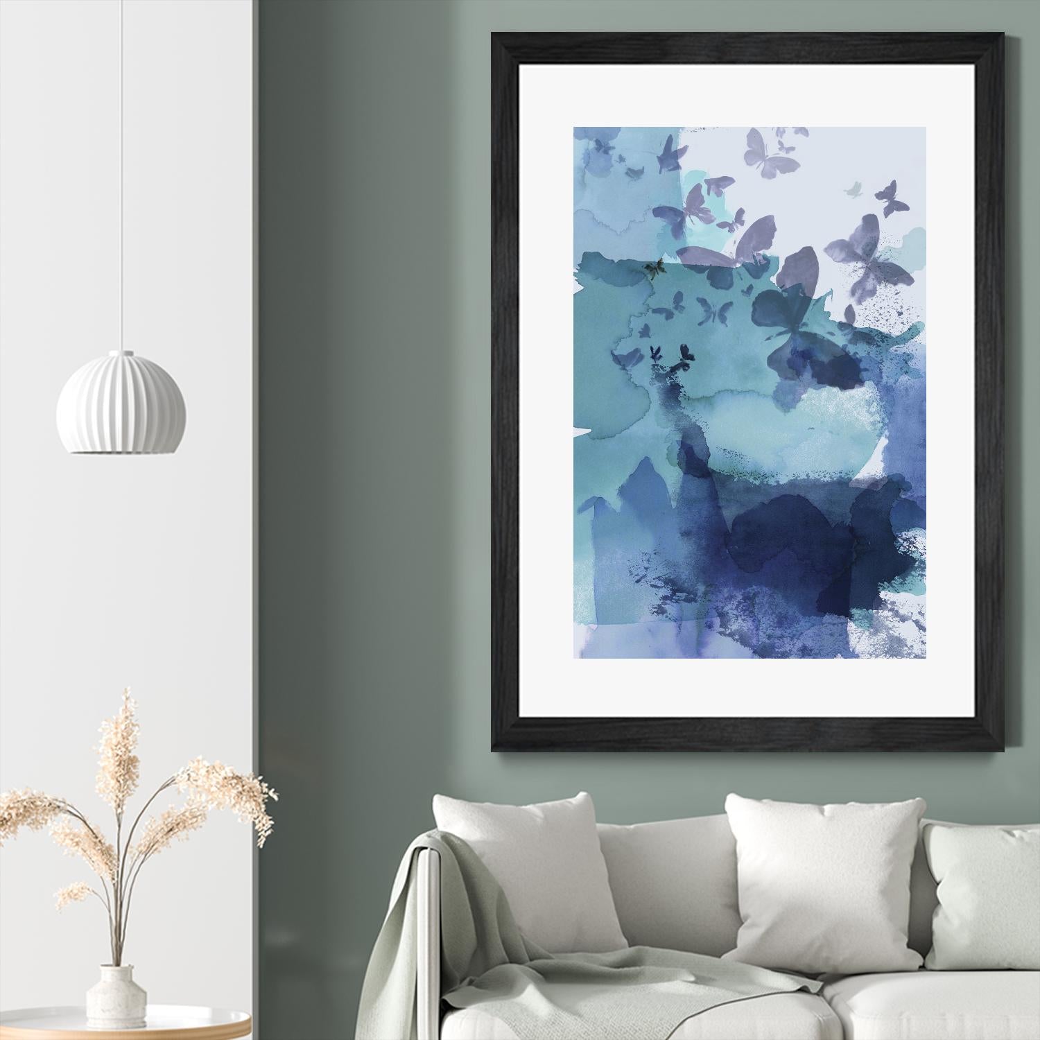 Tides II by Eva Watts on GIANT ART - cyan wildlife