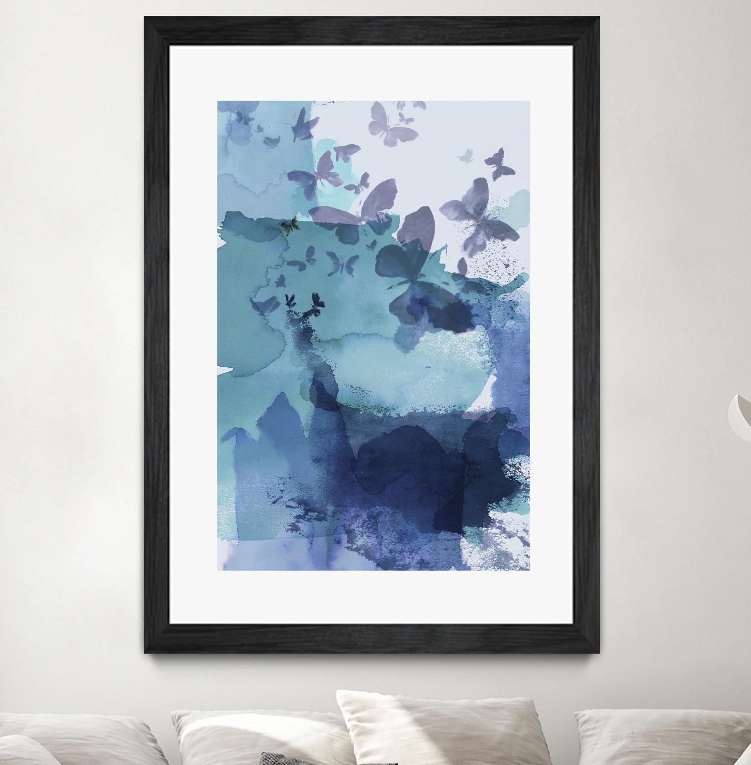 Tides II by Eva Watts on GIANT ART - cyan wildlife