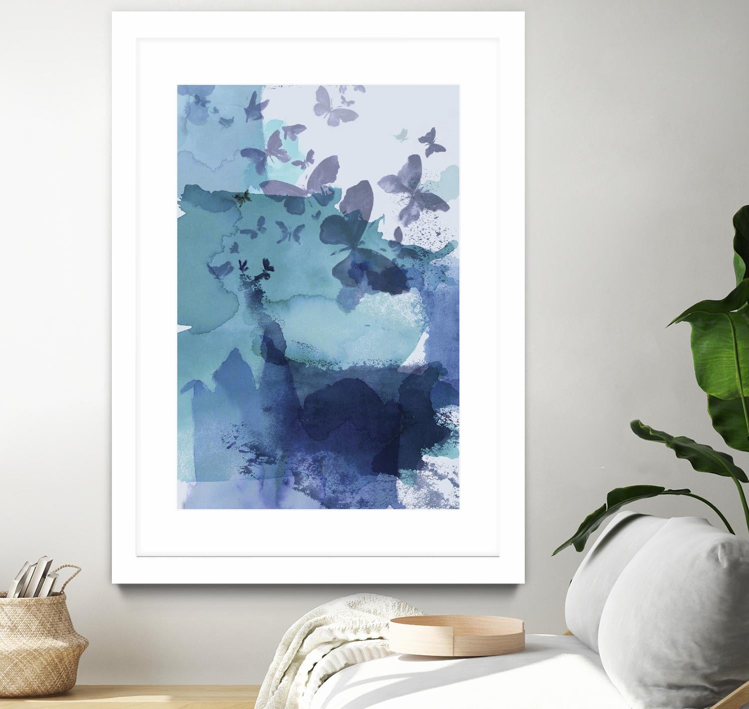 Tides II by Eva Watts on GIANT ART - cyan wildlife