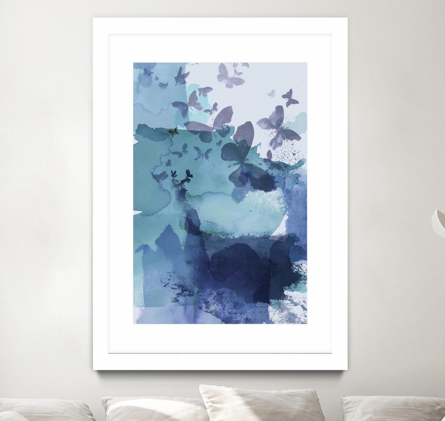 Tides II by Eva Watts on GIANT ART - cyan wildlife