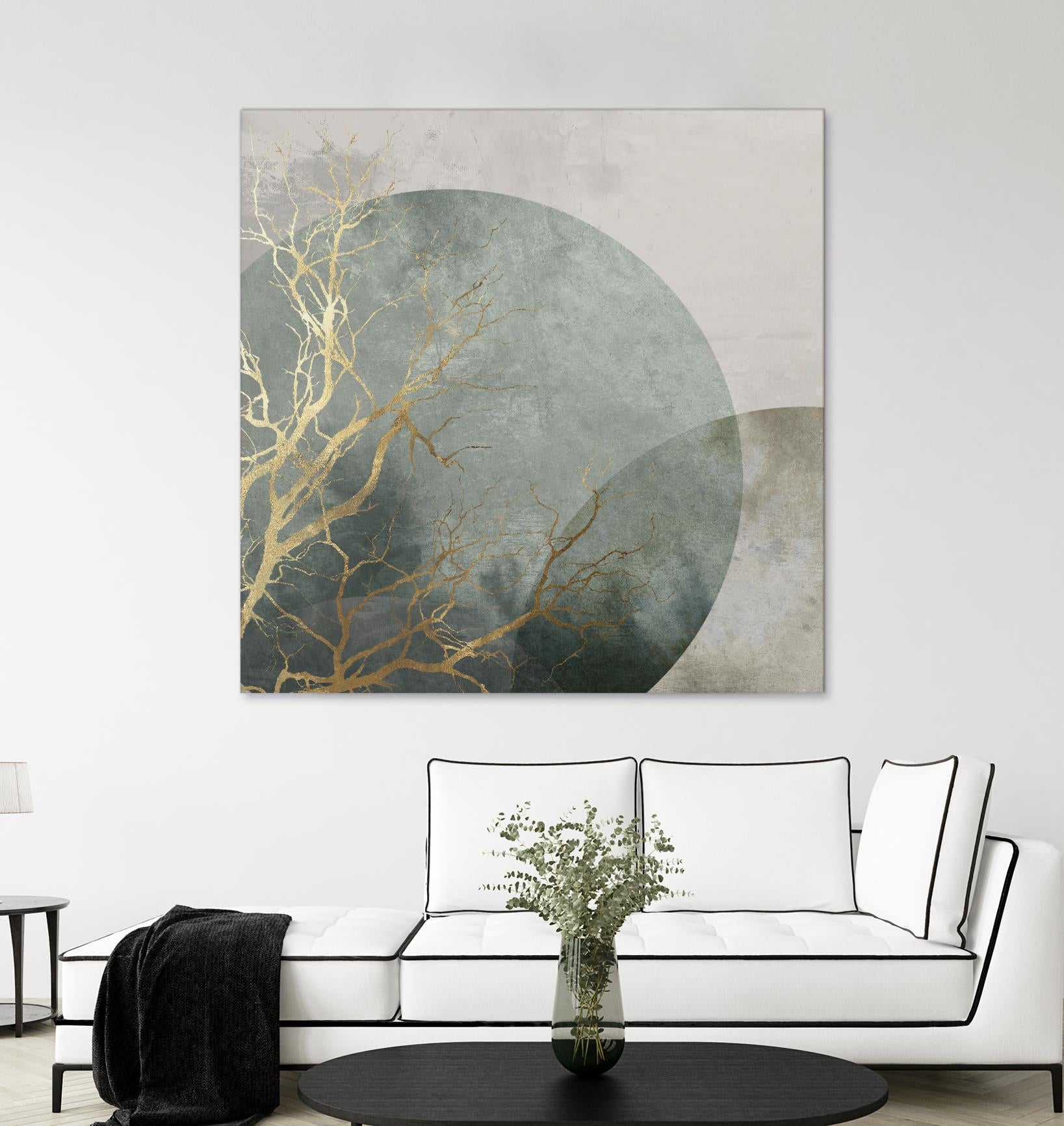 Mid Night I by Eva Watts on GIANT ART - gold trees