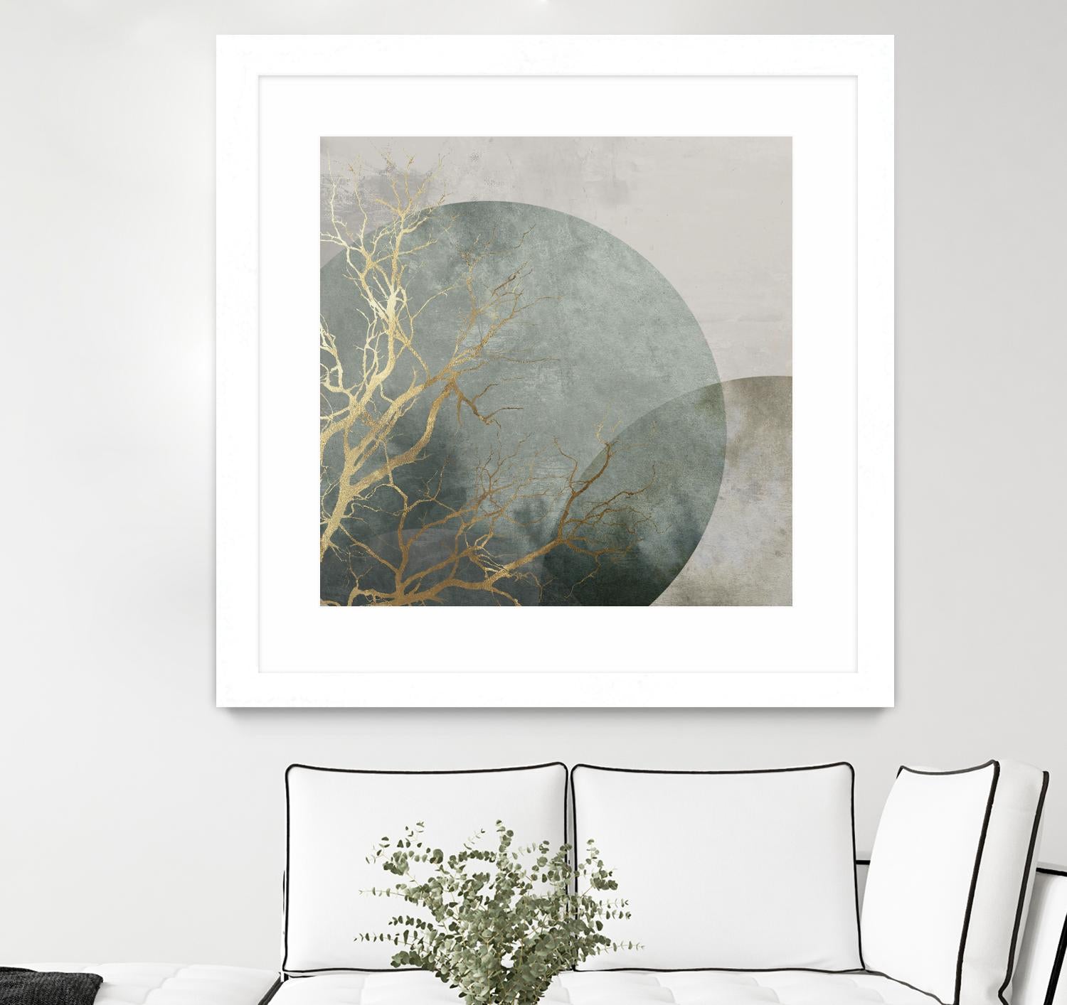 Mid Night I by Eva Watts on GIANT ART - gold trees