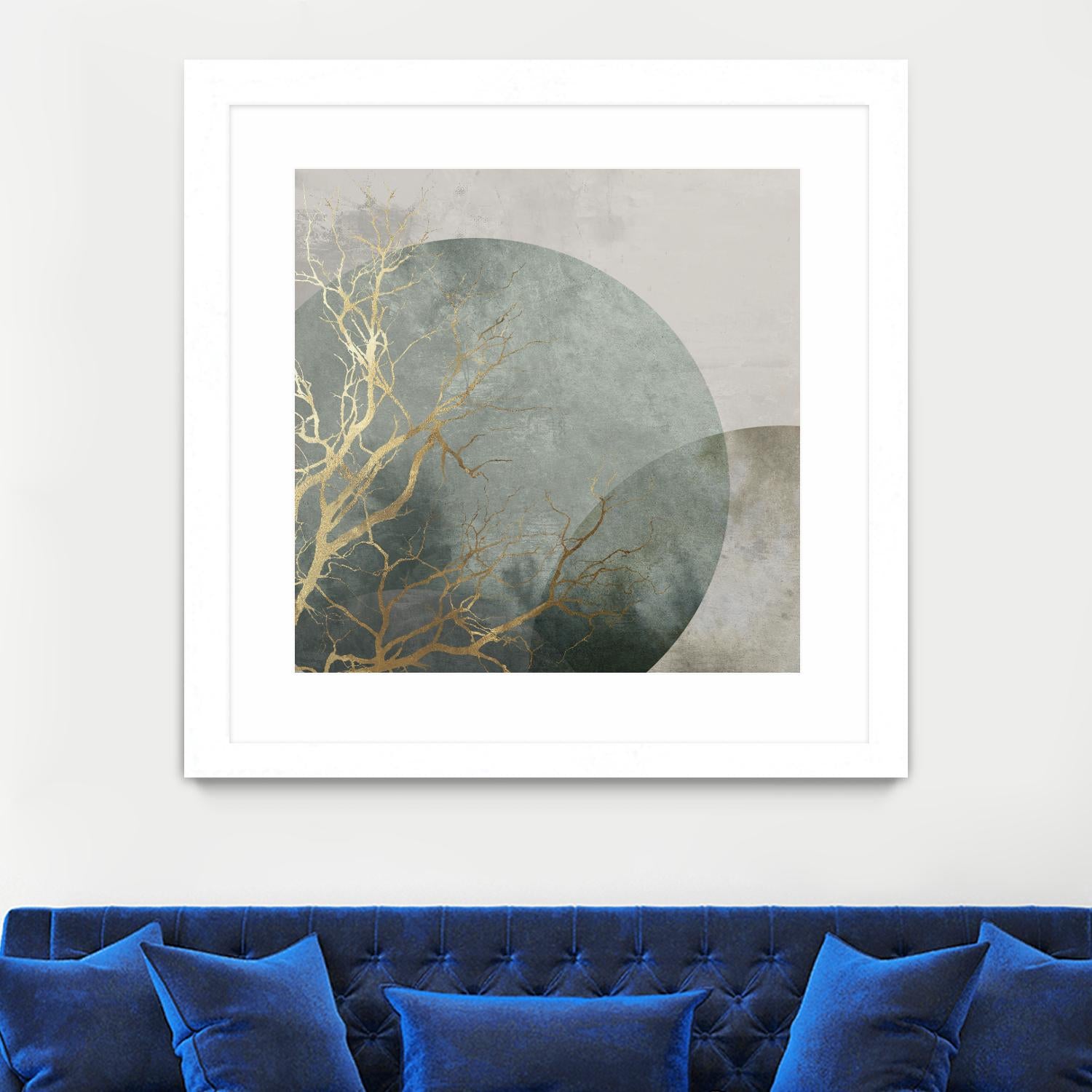 Mid Night I by Eva Watts on GIANT ART - gold trees