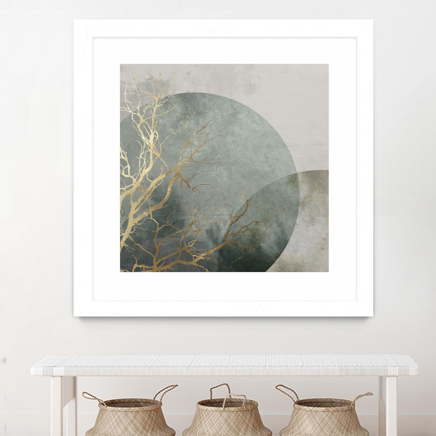 Mid Night I by Eva Watts on GIANT ART - gold trees