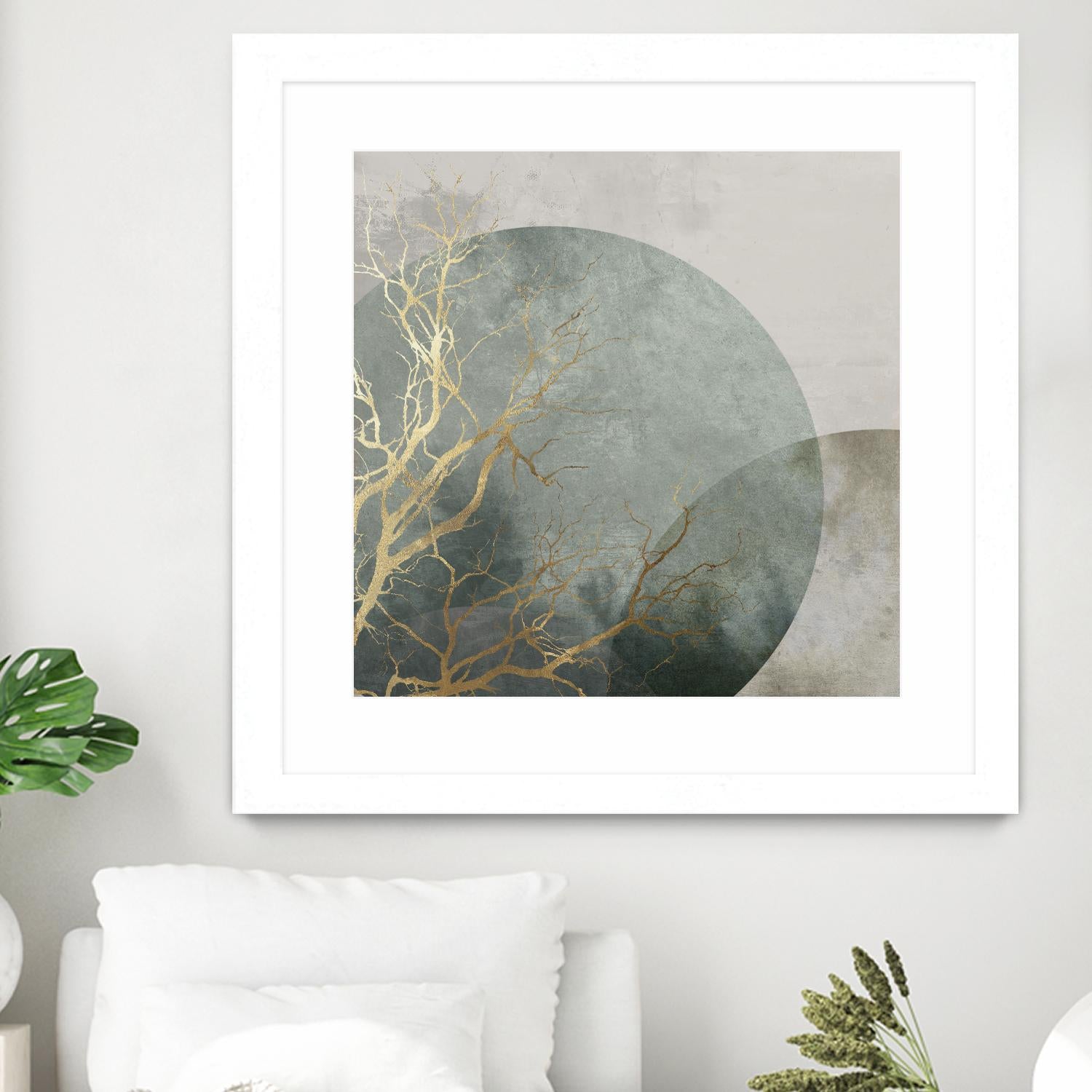 Mid Night I by Eva Watts on GIANT ART - gold trees