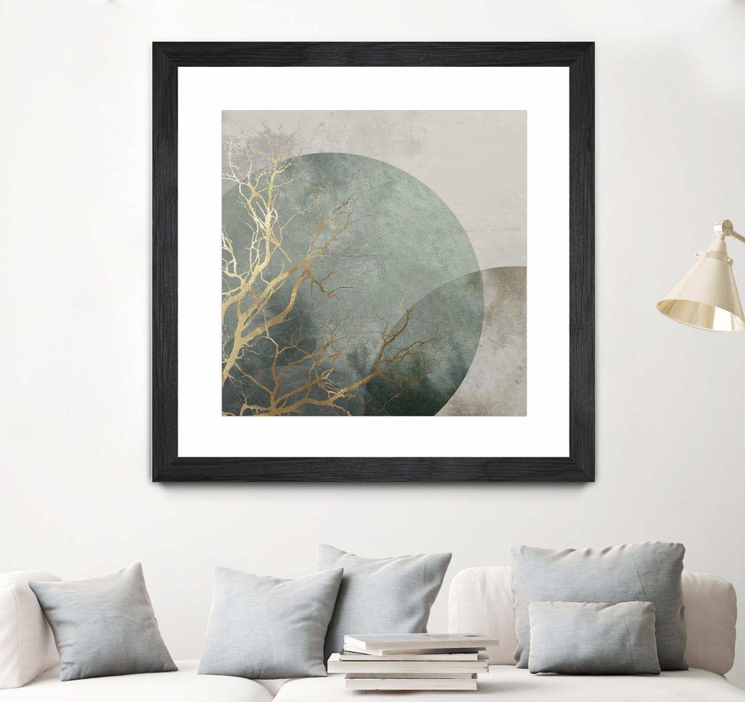 Mid Night I by Eva Watts on GIANT ART - gold trees