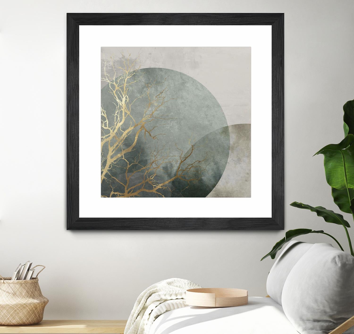 Mid Night I by Eva Watts on GIANT ART - gold trees