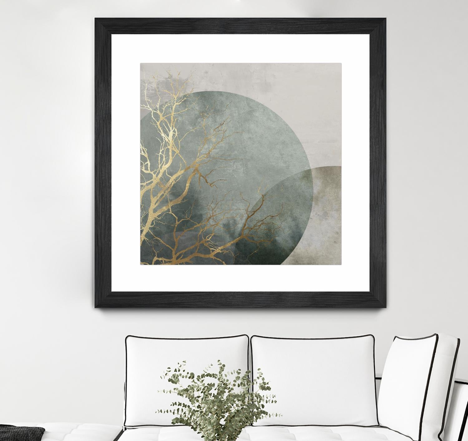 Mid Night I by Eva Watts on GIANT ART - gold trees