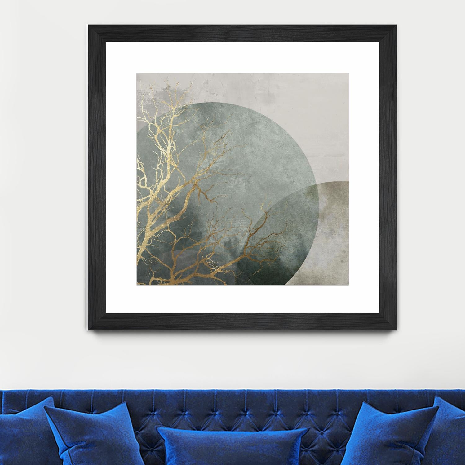 Mid Night I by Eva Watts on GIANT ART - gold trees