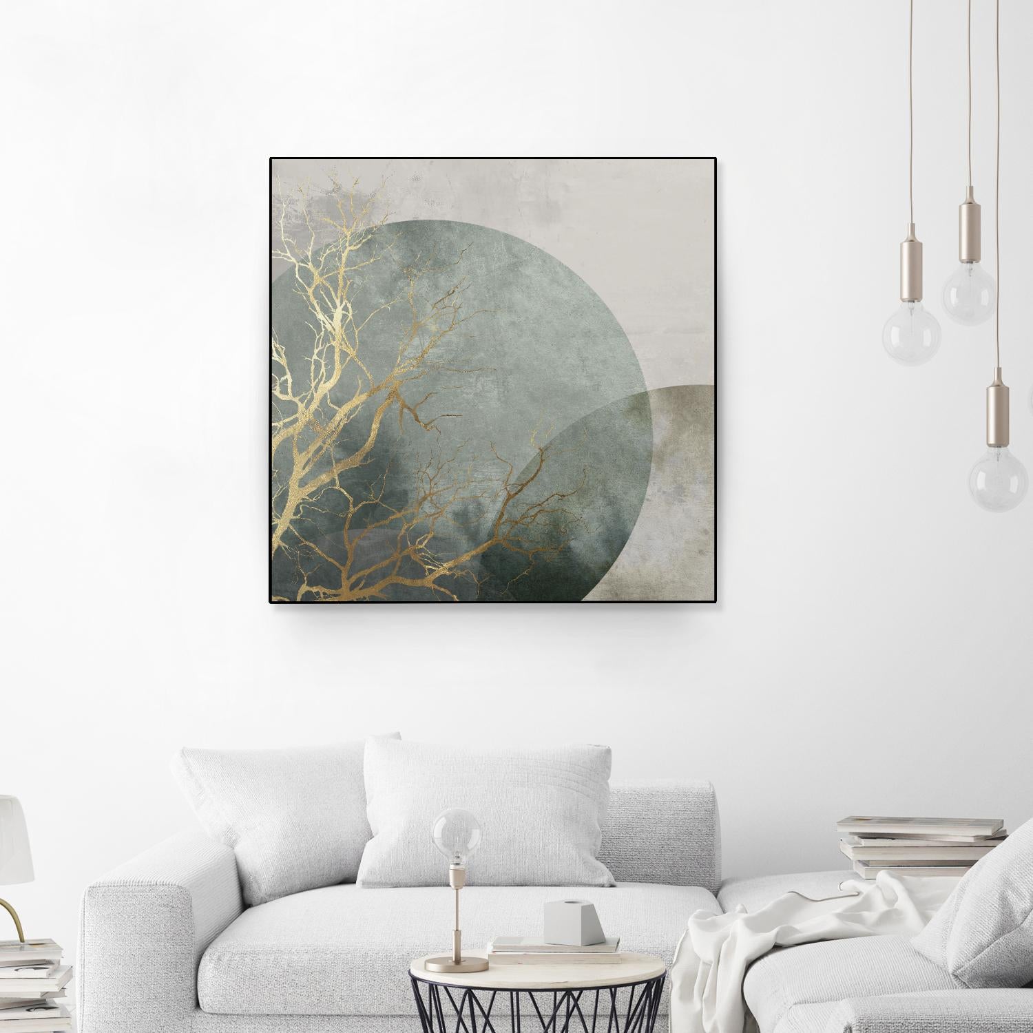 Mid Night I by Eva Watts on GIANT ART - gold trees