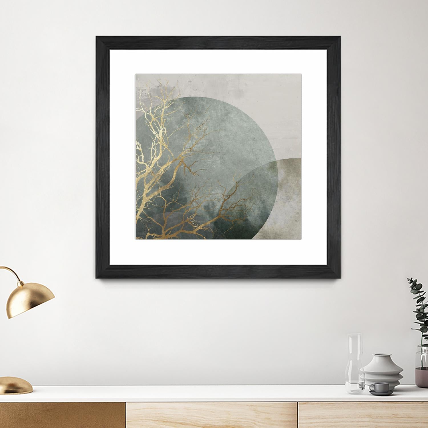 Mid Night I by Eva Watts on GIANT ART - gold trees