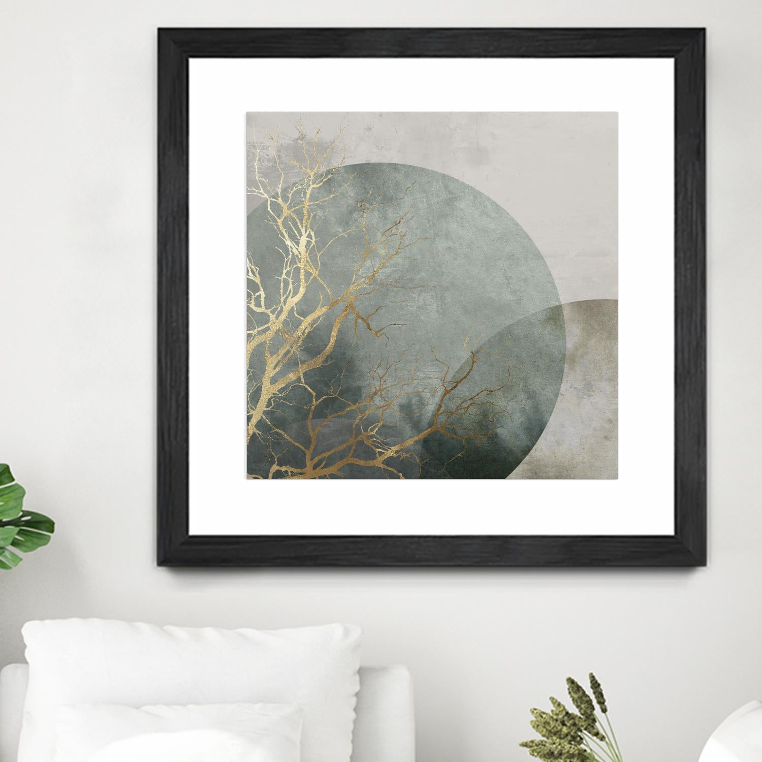 Mid Night I by Eva Watts on GIANT ART - gold trees