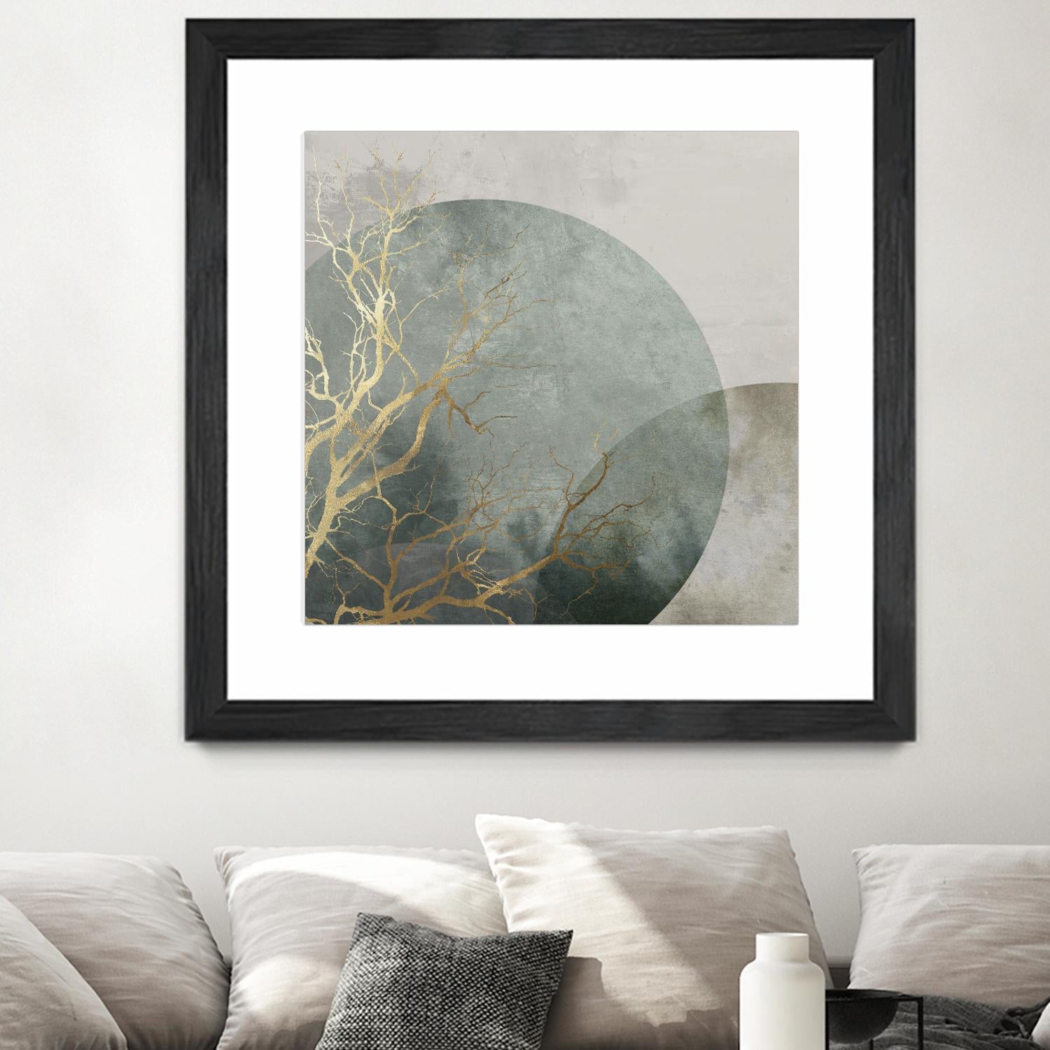 Mid Night I by Eva Watts on GIANT ART - gold trees