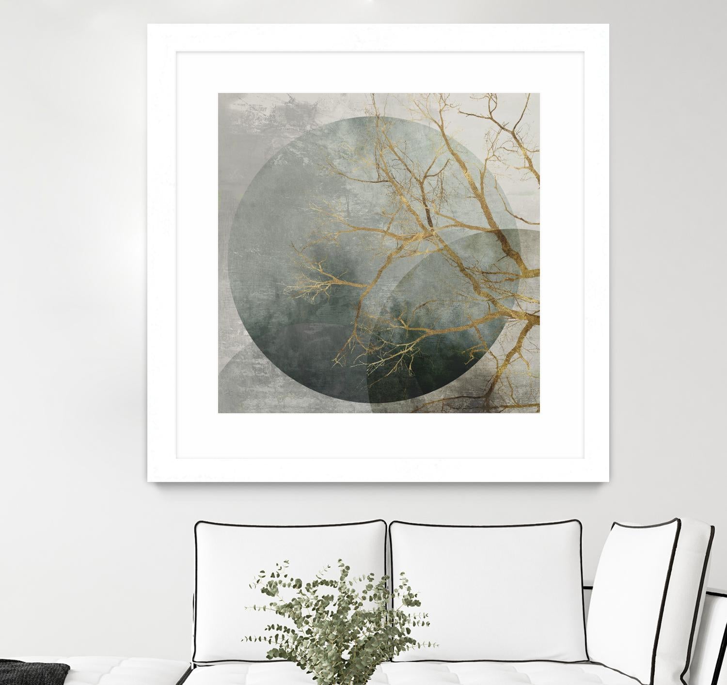 Mid Night II by Eva Watts on GIANT ART - gold trees