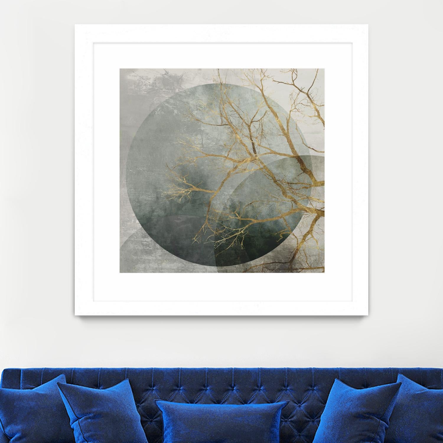 Mid Night II by Eva Watts on GIANT ART - gold trees