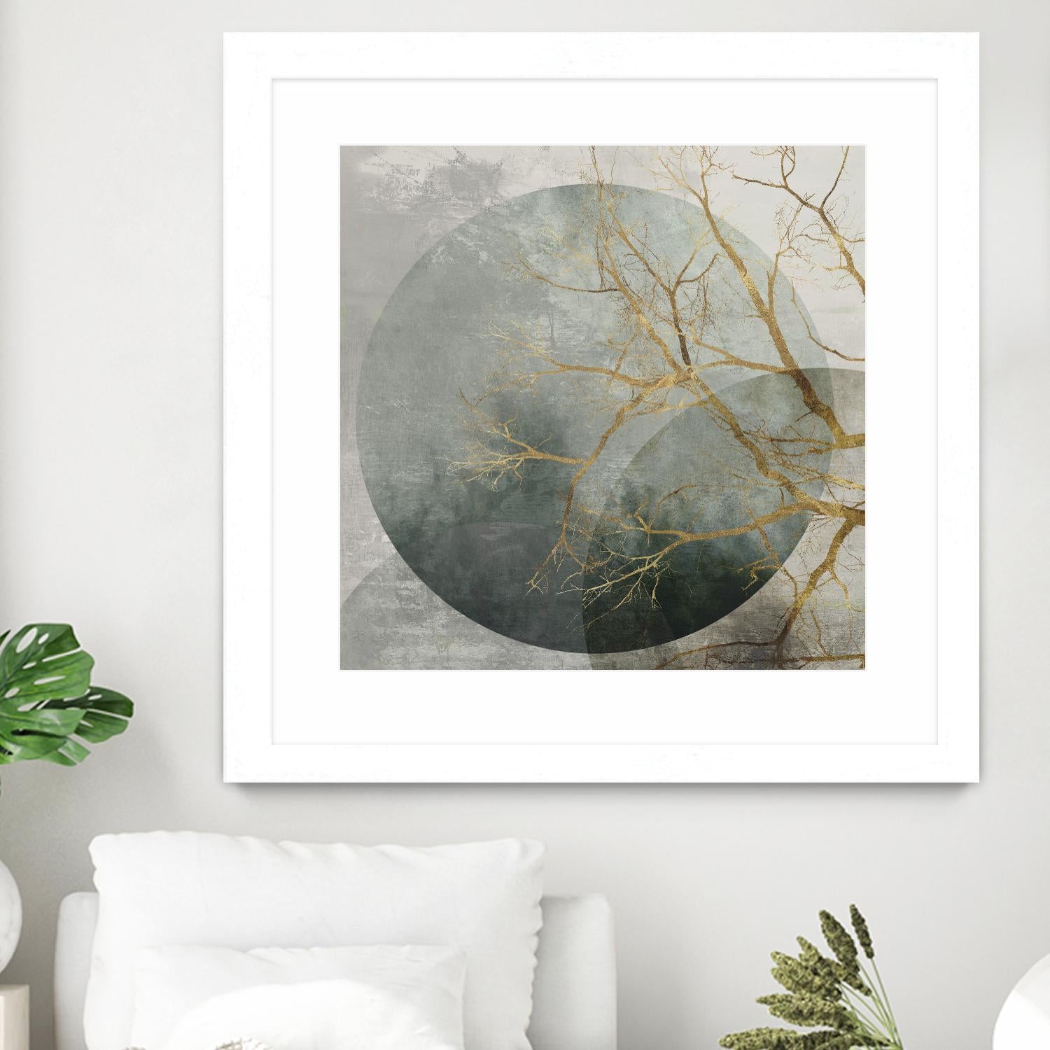 Mid Night II by Eva Watts on GIANT ART - gold trees