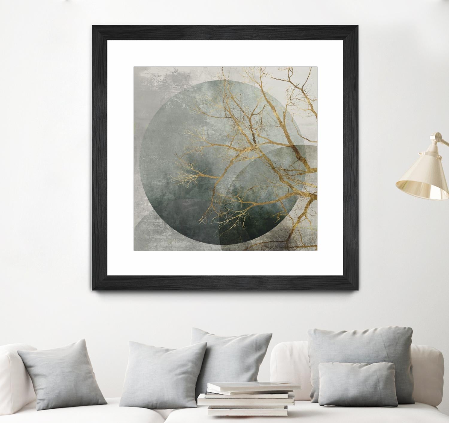 Mid Night II by Eva Watts on GIANT ART - gold trees