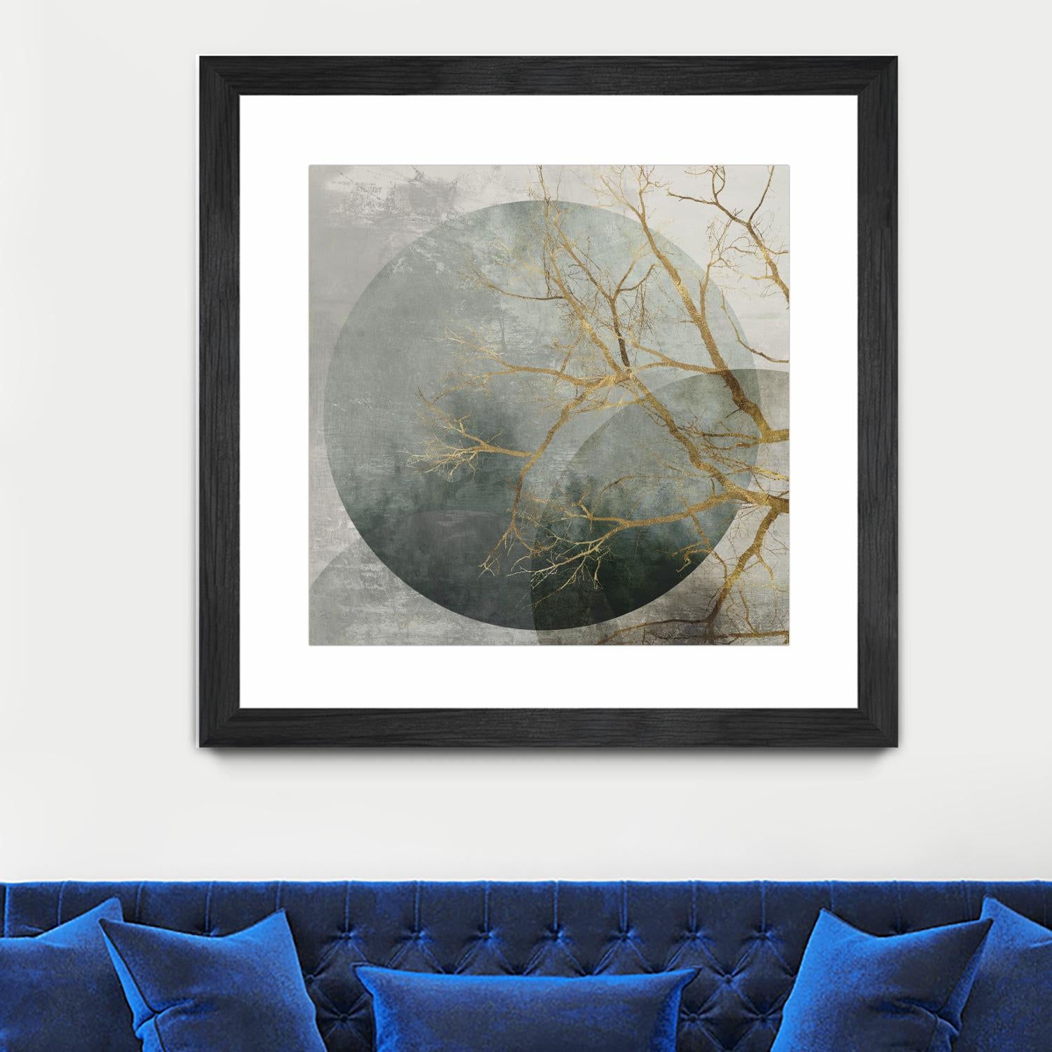 Mid Night II by Eva Watts on GIANT ART - gold trees