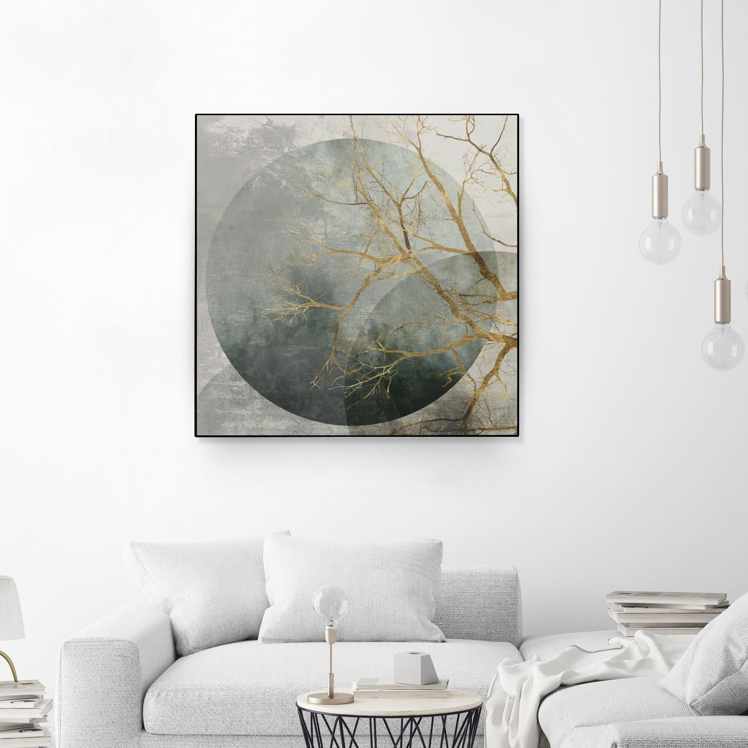 Mid Night II by Eva Watts on GIANT ART - gold trees