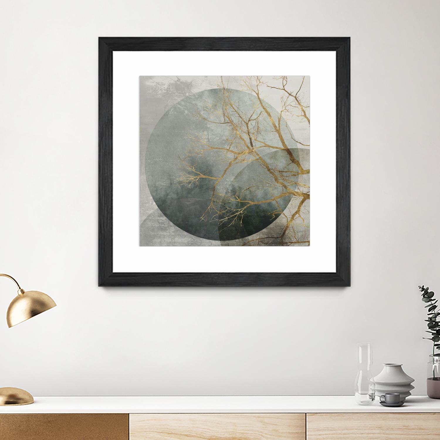 Mid Night II by Eva Watts on GIANT ART - gold trees