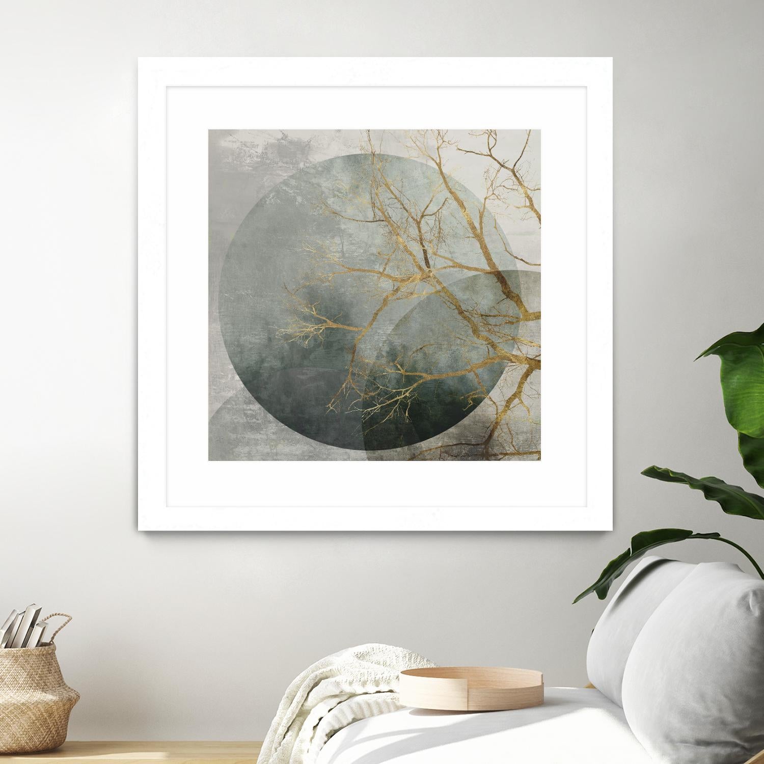 Mid Night II by Eva Watts on GIANT ART - gold trees