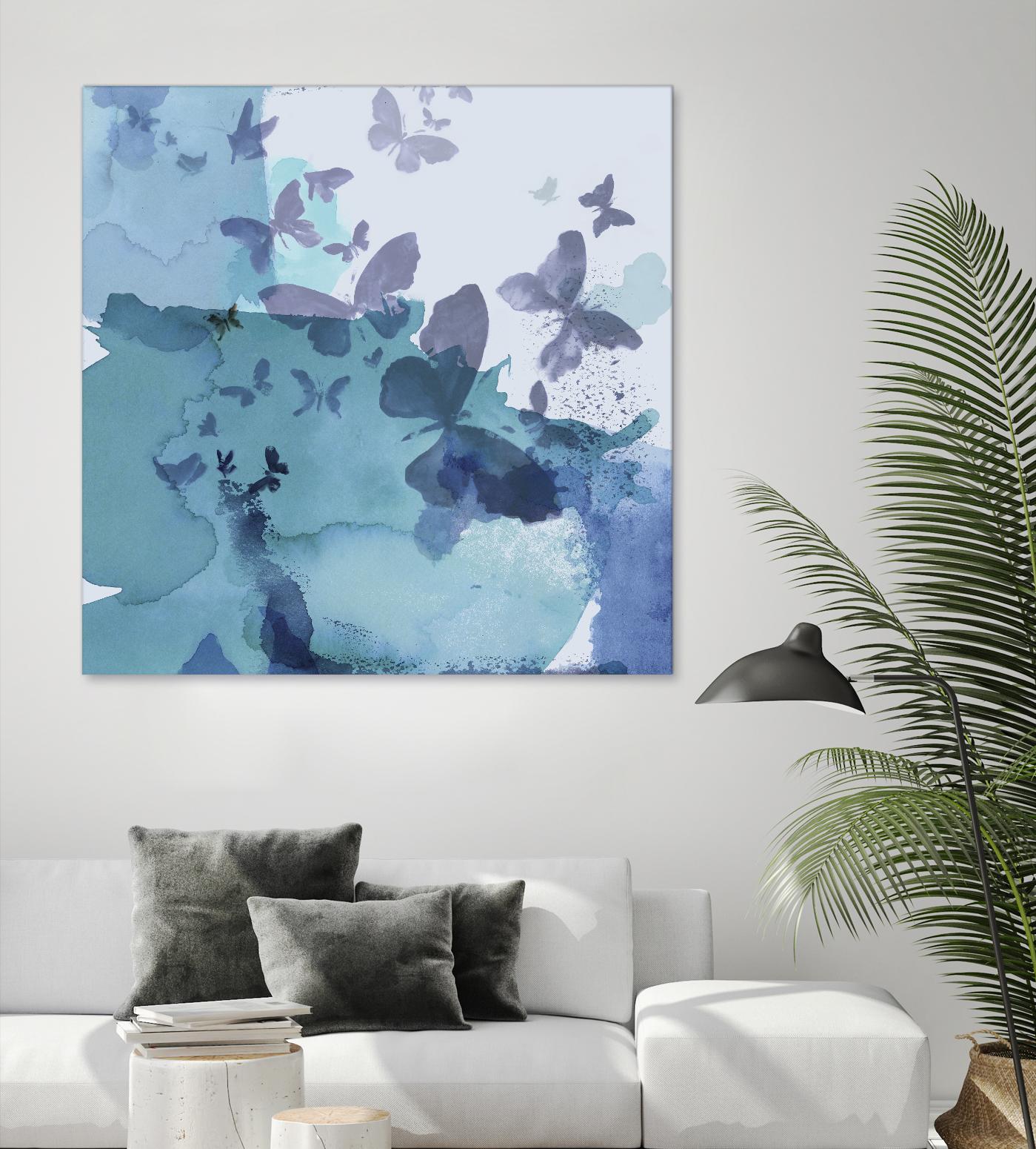 Drift I by Eva Watts on GIANT ART - cyan wildlife