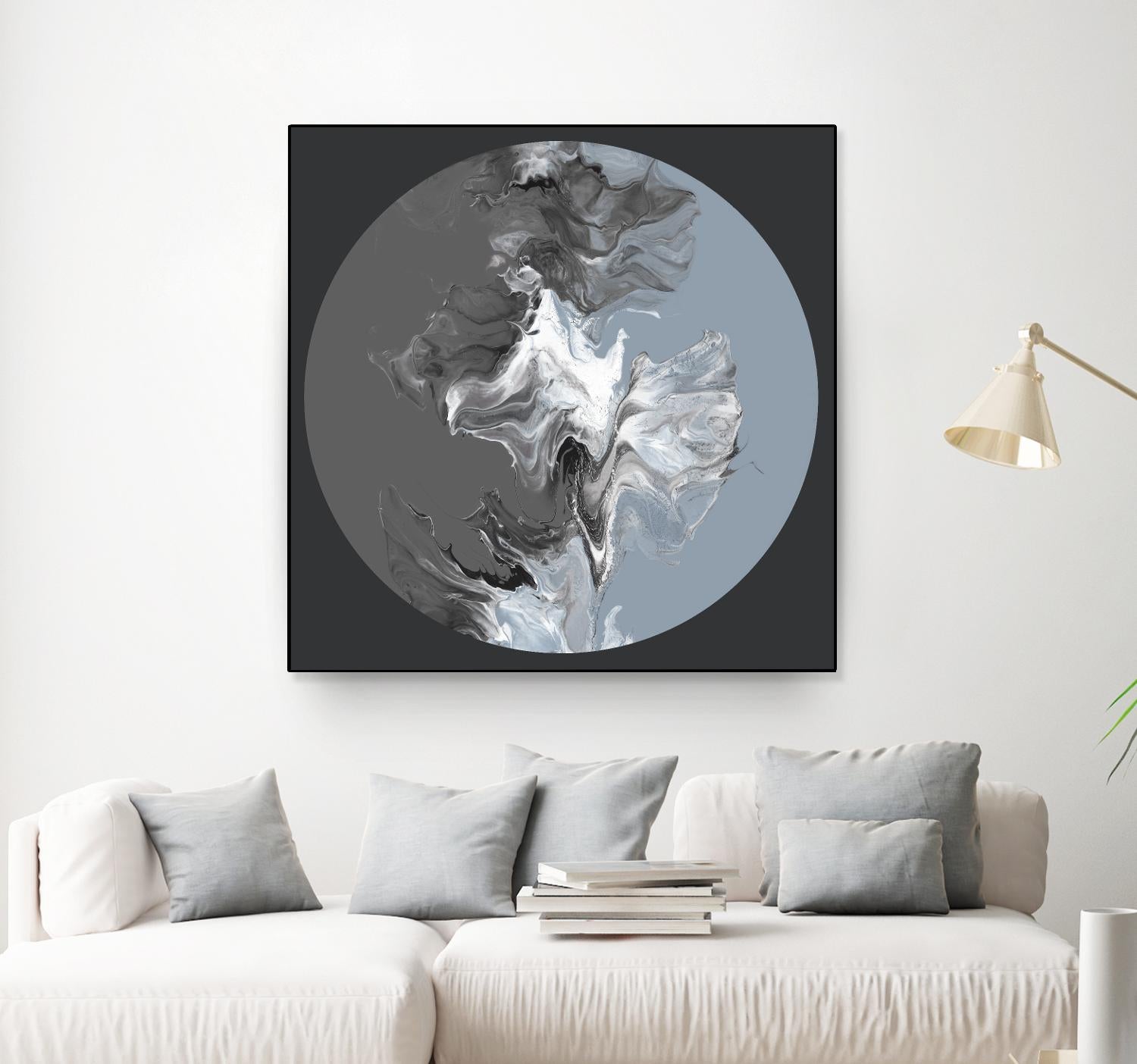 Centered Composed II by Eva Watts on GIANT ART - gray shapes round