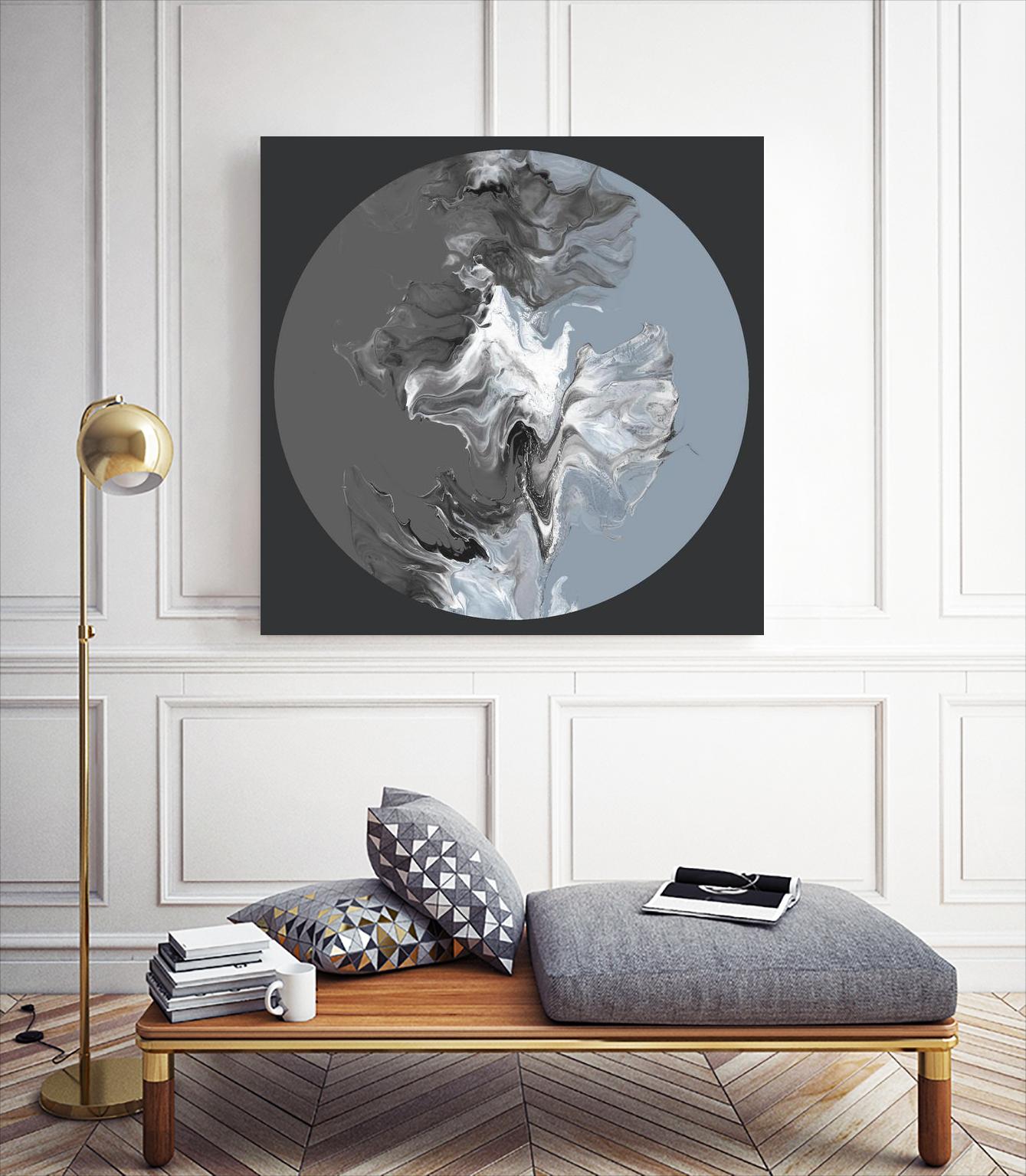 Centered Composed II by Eva Watts on GIANT ART - gray shapes round