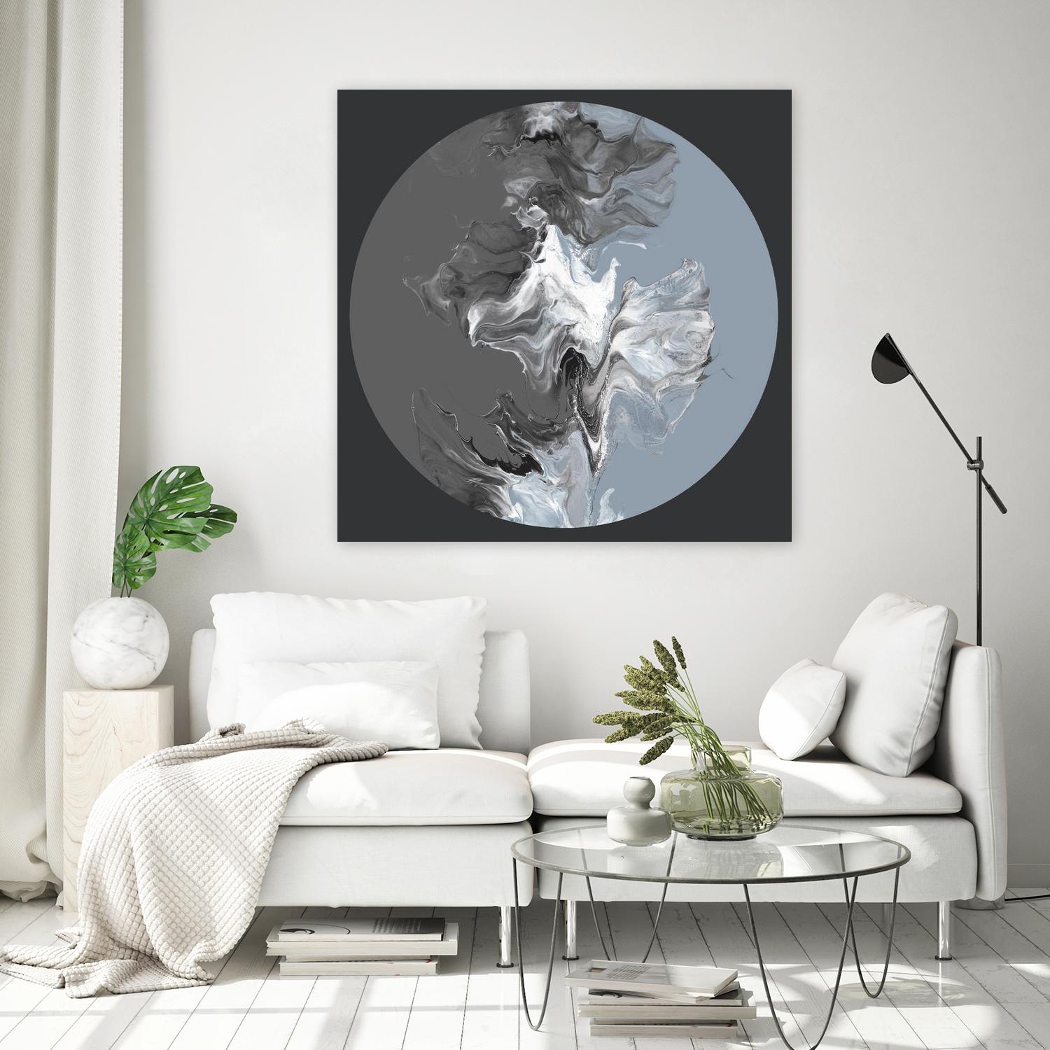 Centered Composed II by Eva Watts on GIANT ART - gray shapes round