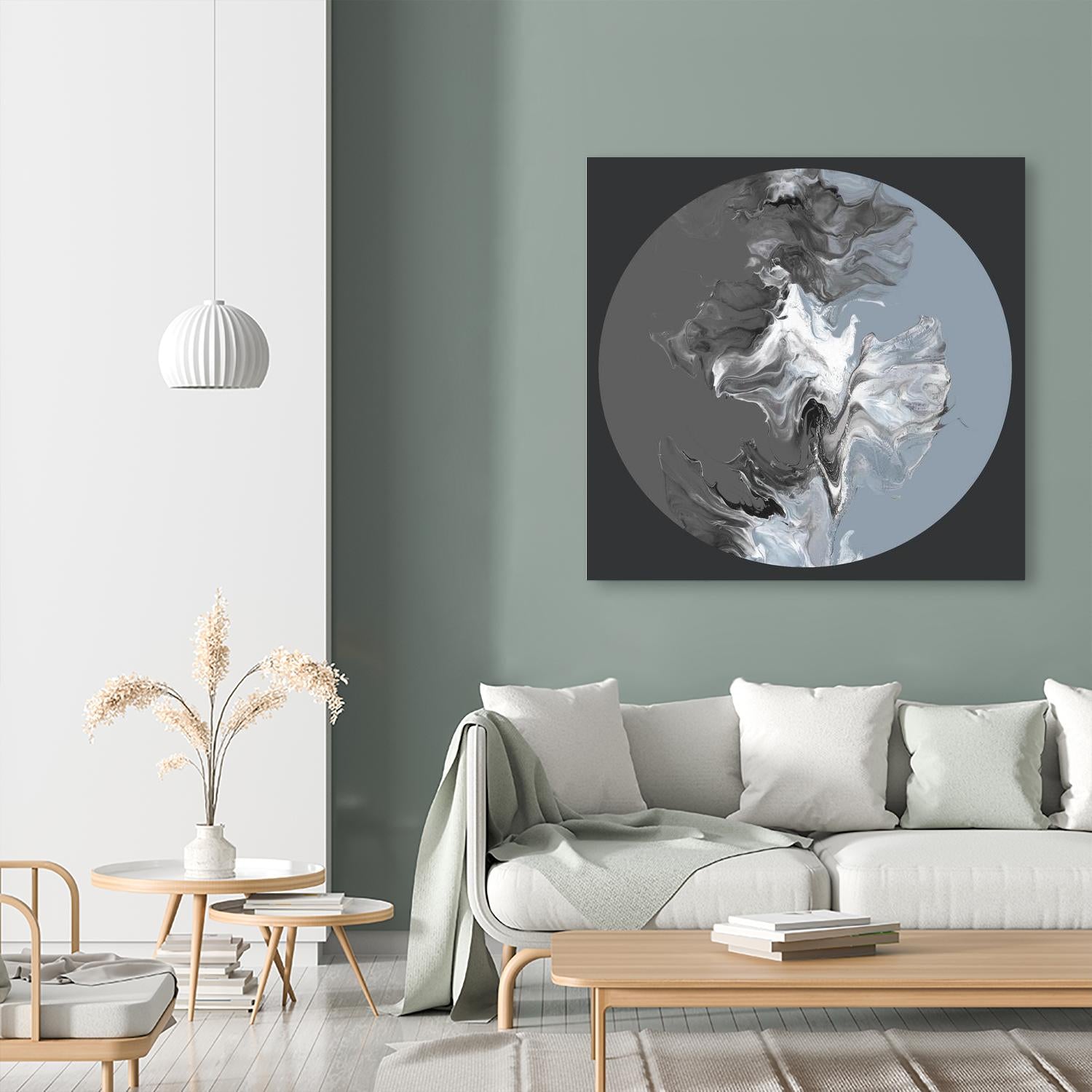 Centered Composed II by Eva Watts on GIANT ART - gray shapes round